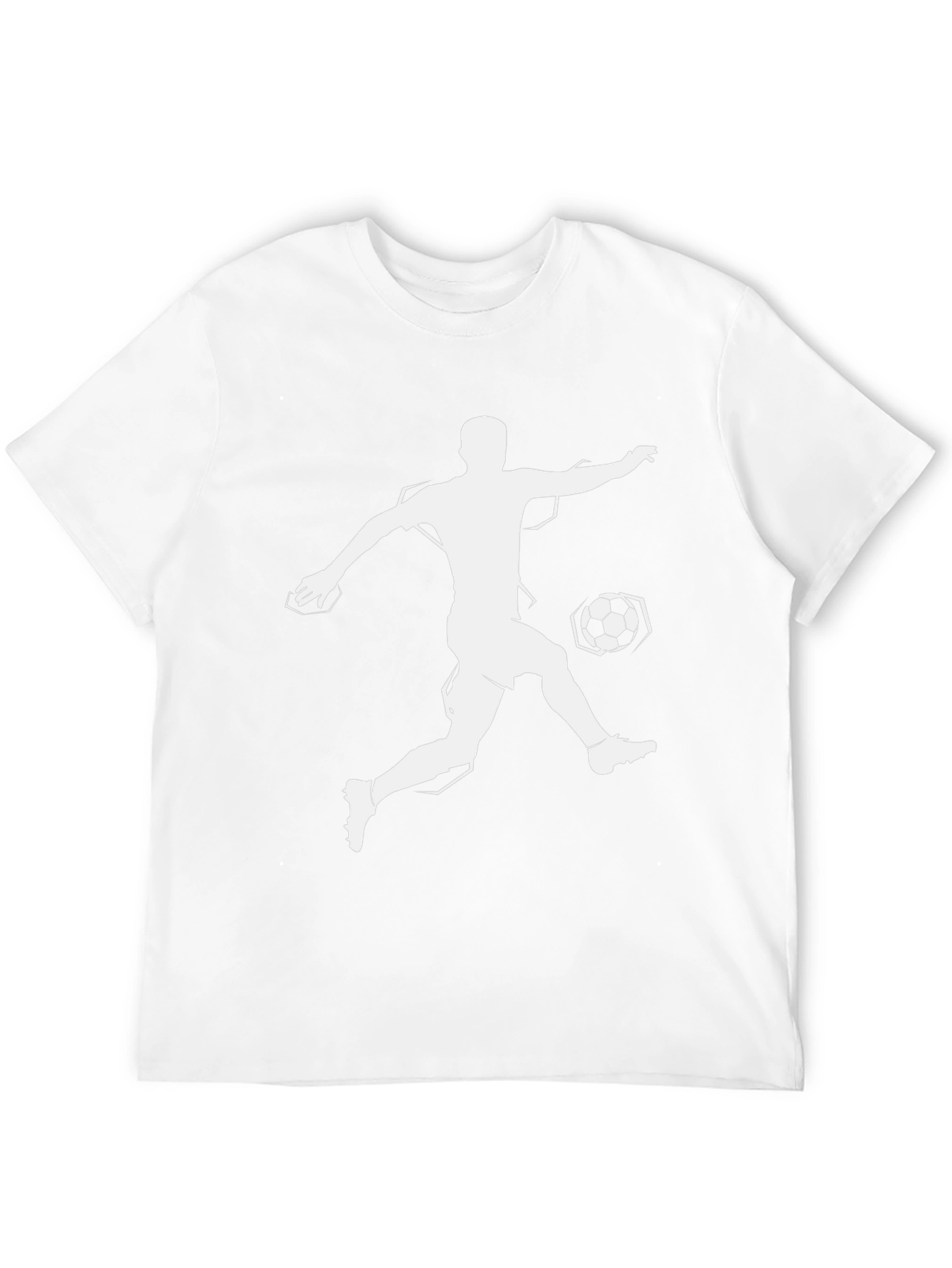 Soccer Player Graphic T-Shirt - Black