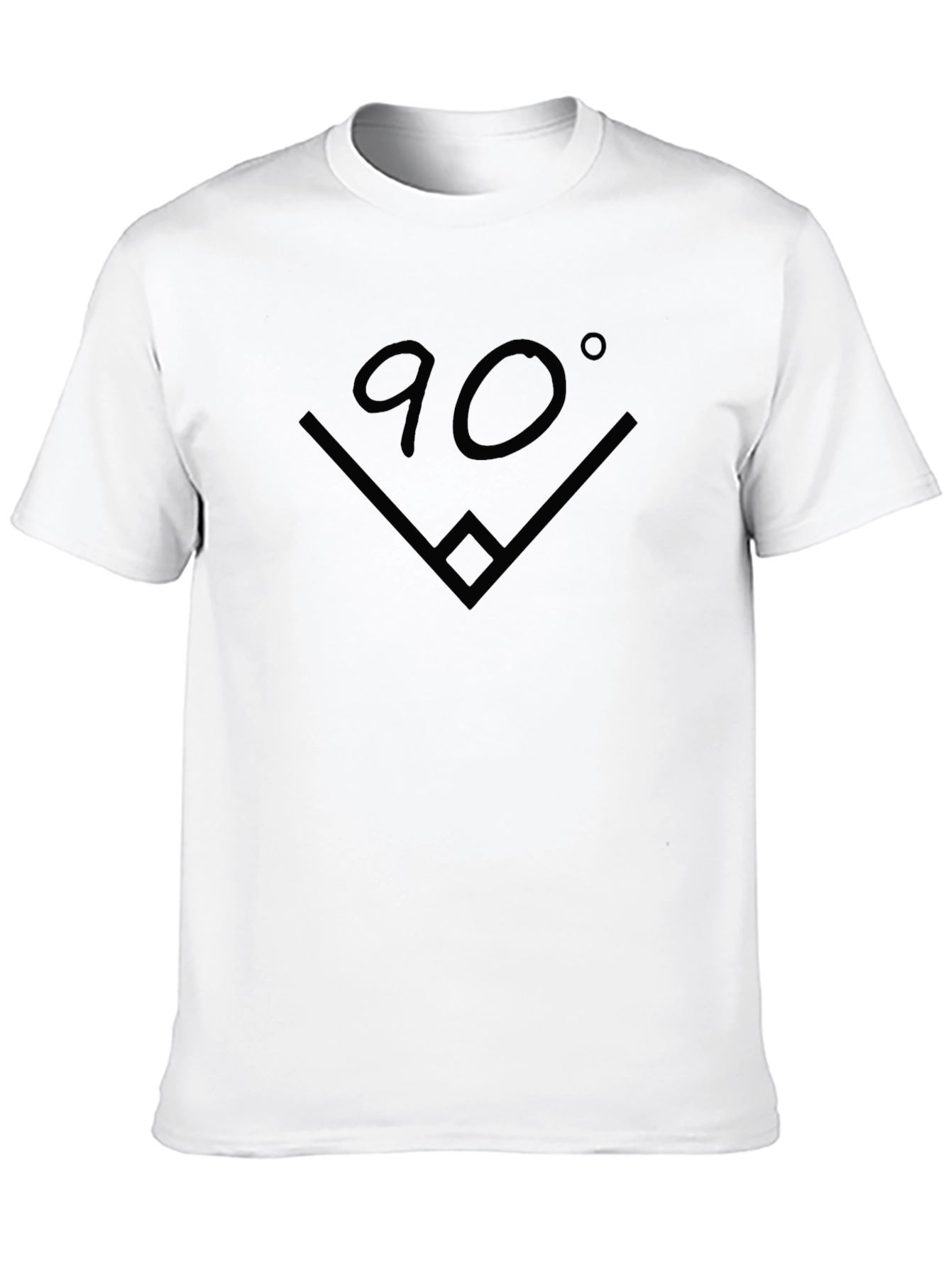 90 Degree Angle Graphic T-Shirt - Mens Black Tee