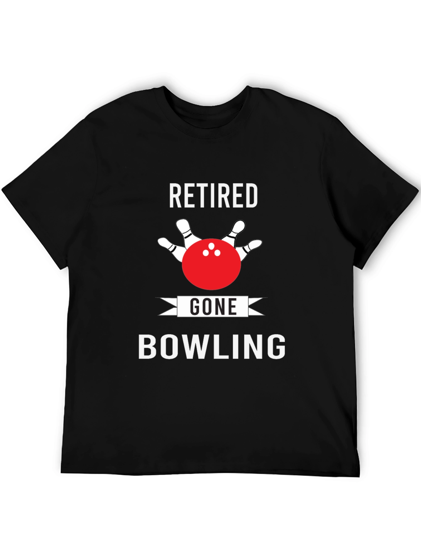 Retired Gone Bowling T-Shirt Novelty Graphic Tee