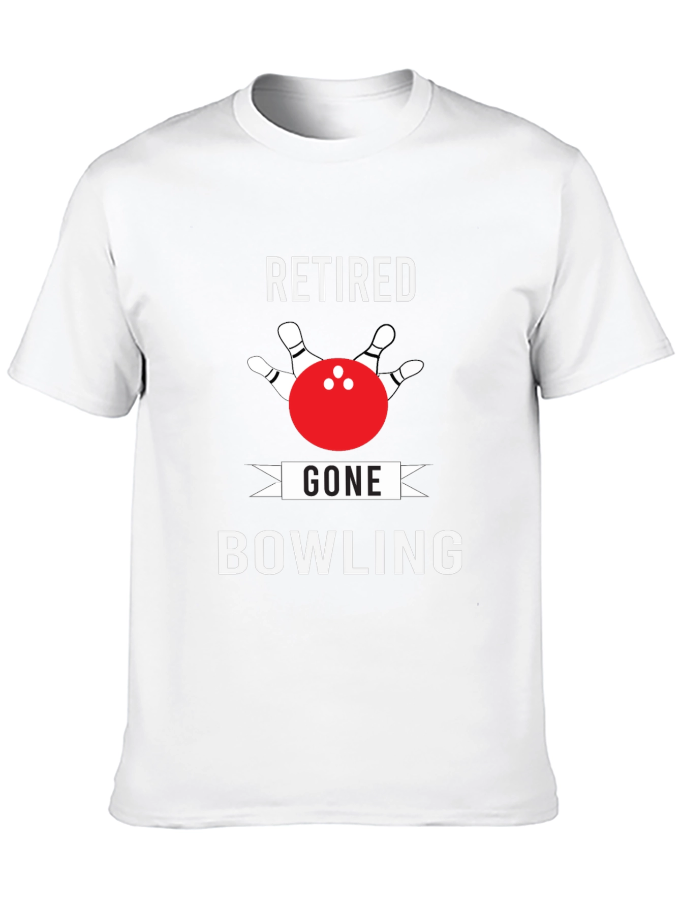 Retired Gone Bowling T-Shirt Novelty Graphic Tee
