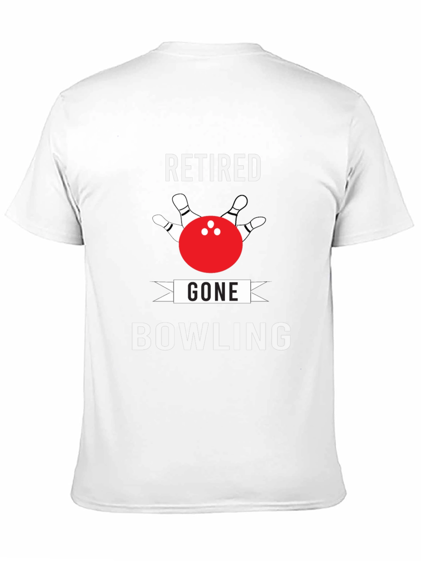 Retired Gone Bowling T-Shirt Novelty Graphic Tee