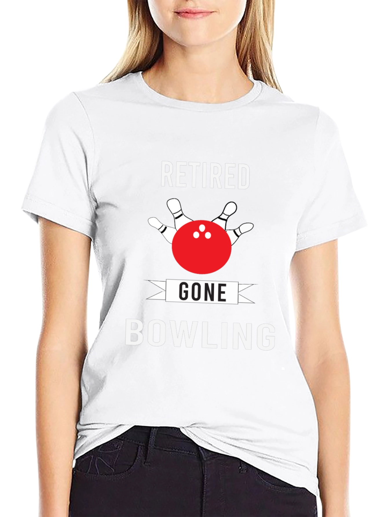 Retired Gone Bowling T-Shirt Novelty Graphic Tee