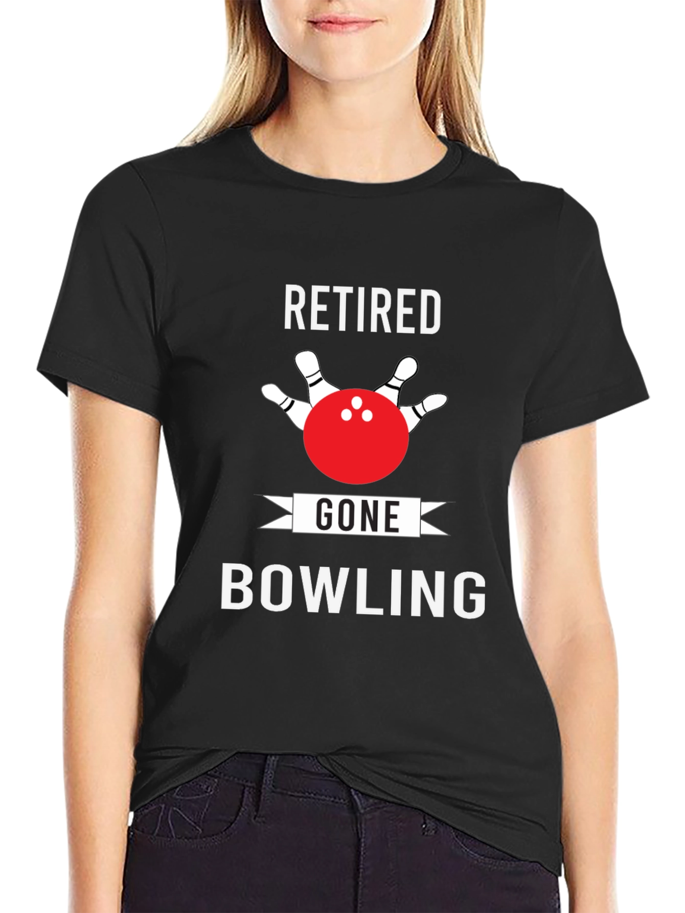 Retired Gone Bowling T-Shirt Novelty Graphic Tee