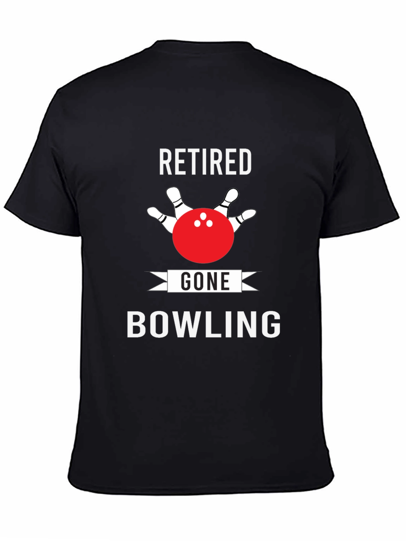 Retired Gone Bowling T-Shirt Novelty Graphic Tee