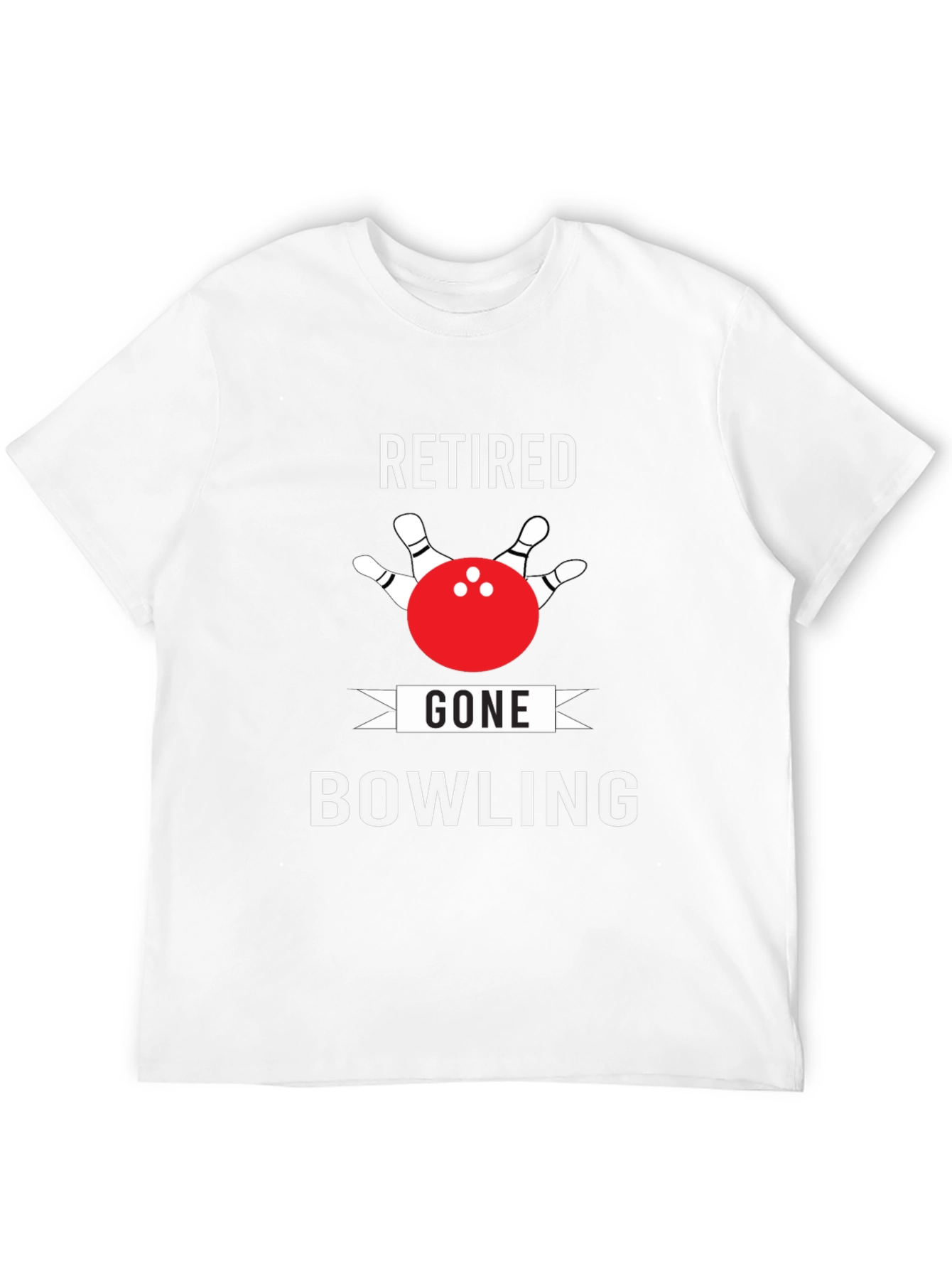 Retired Gone Bowling T-Shirt Novelty Graphic Tee
