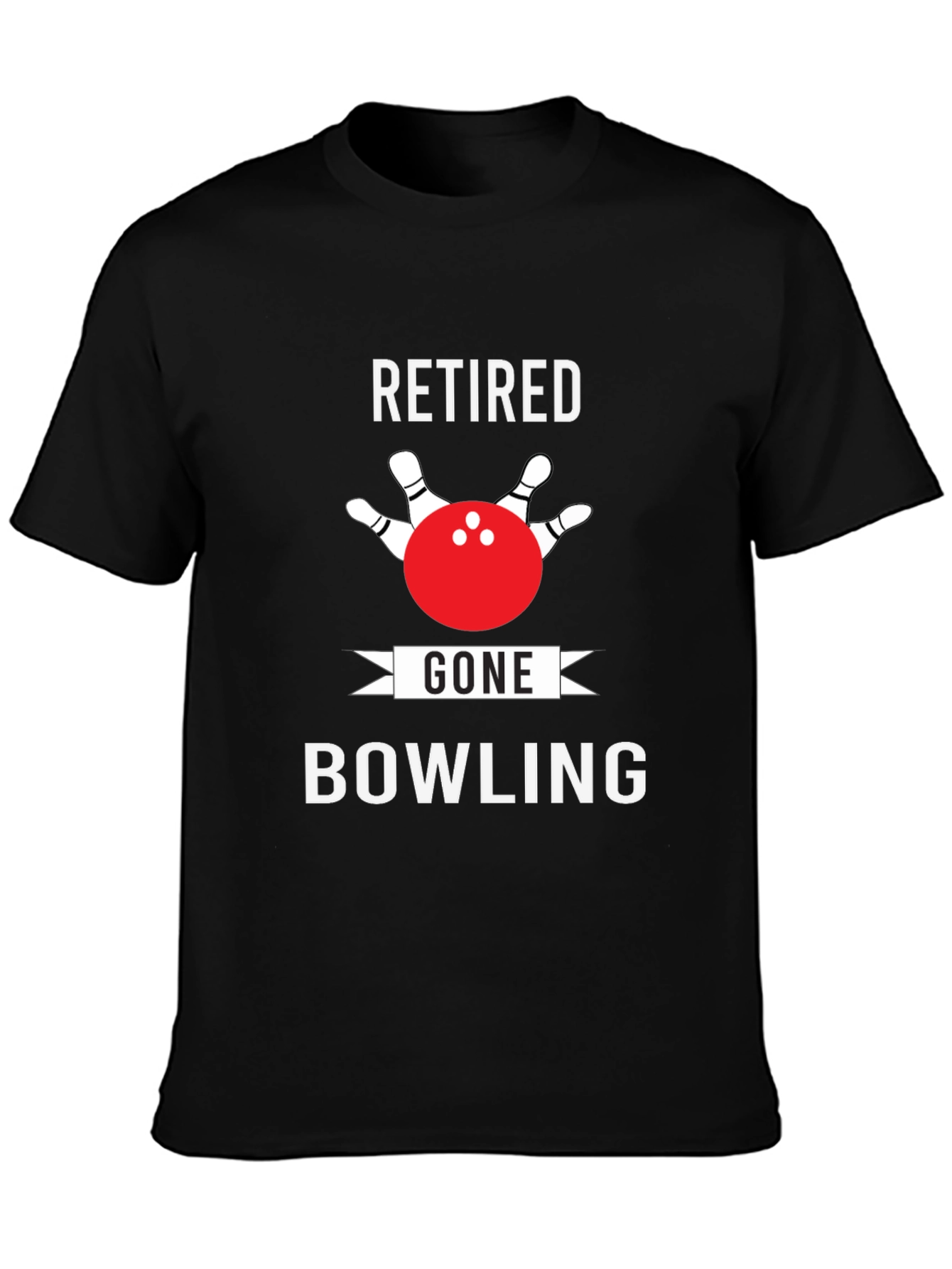 Retired Gone Bowling T-Shirt Novelty Graphic Tee