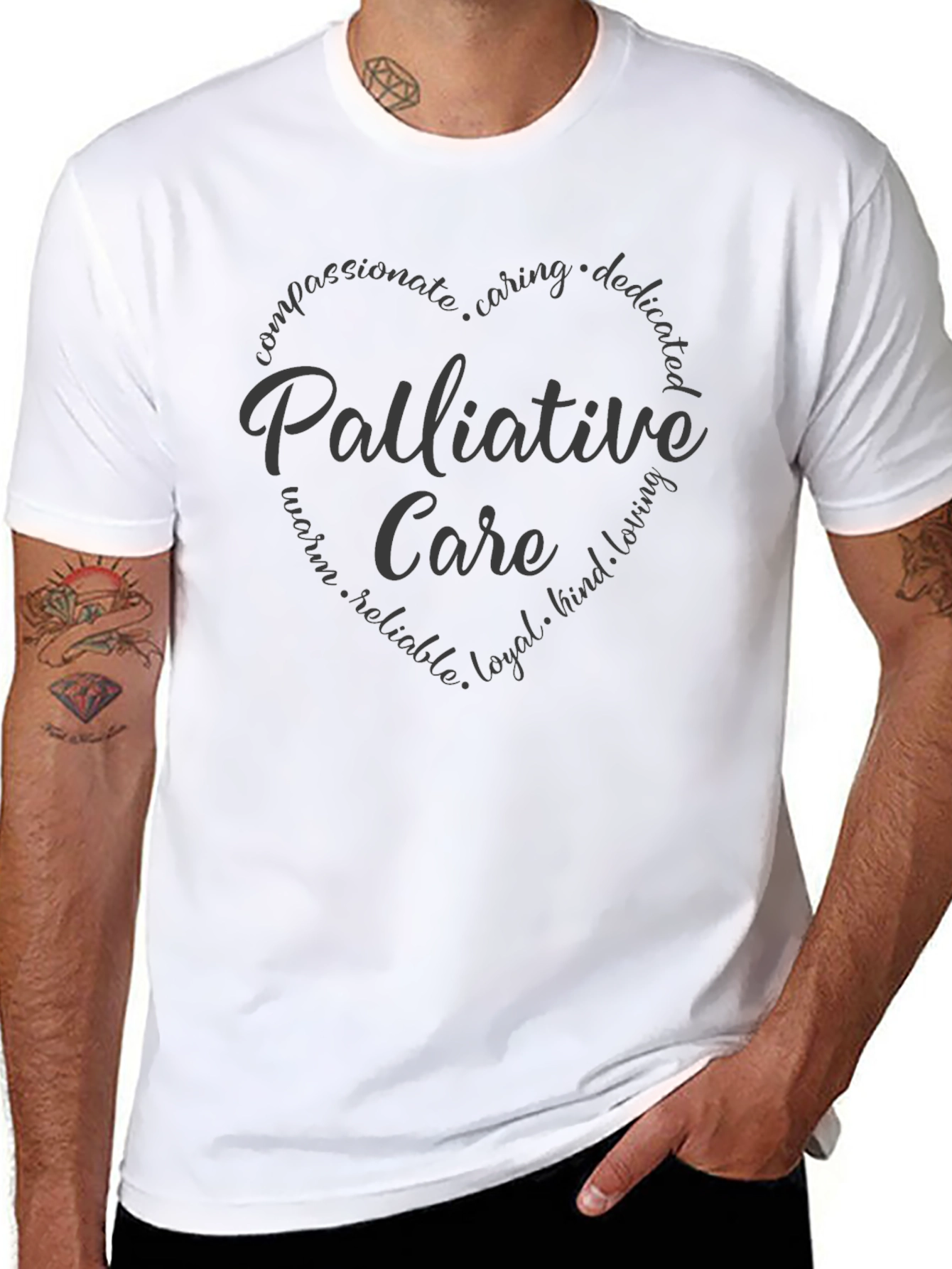 Palliative Care Heart T-Shirt - Compassionate & Caring