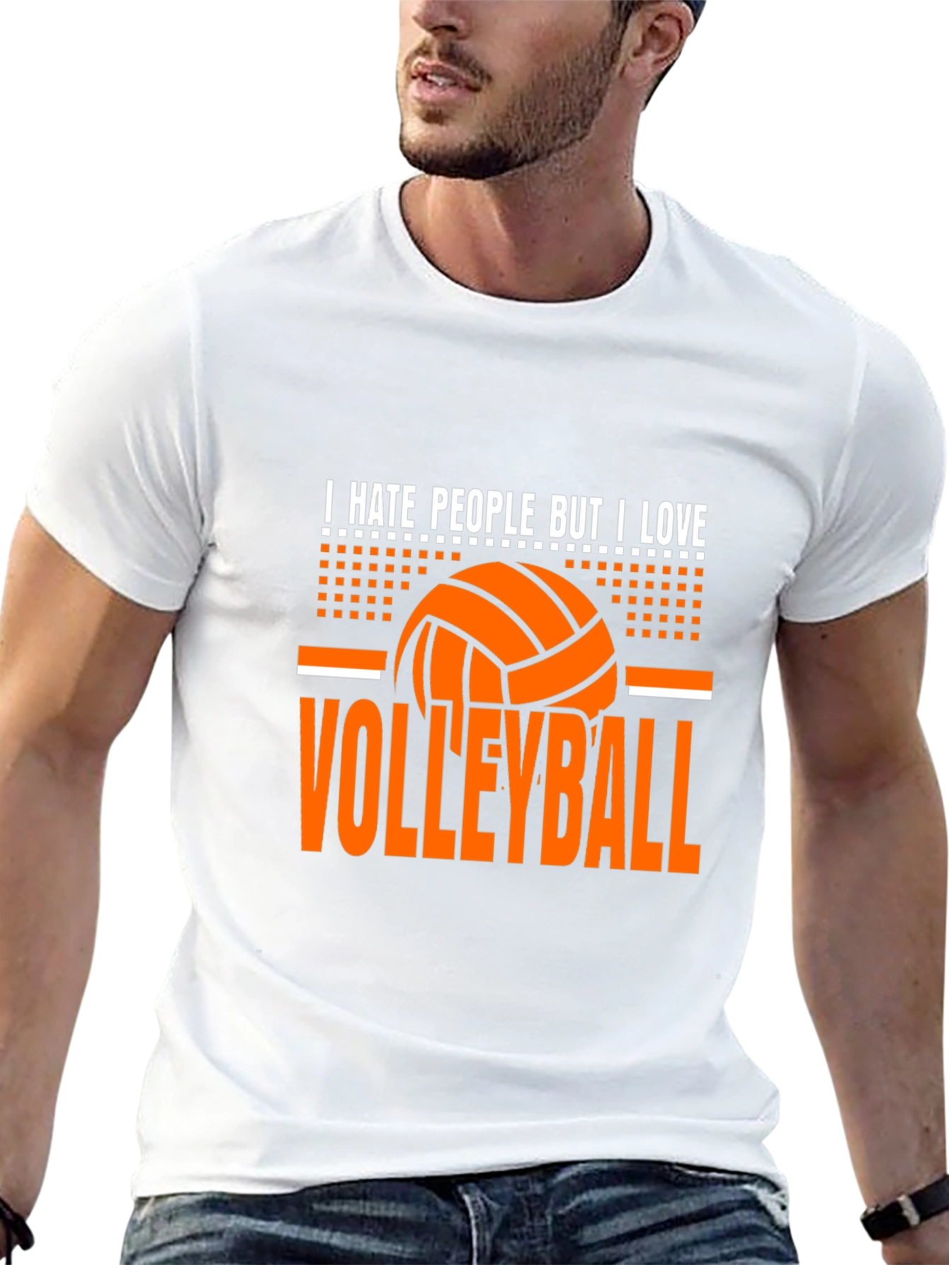 I Hate People But Love Volleyball Graphic Tee