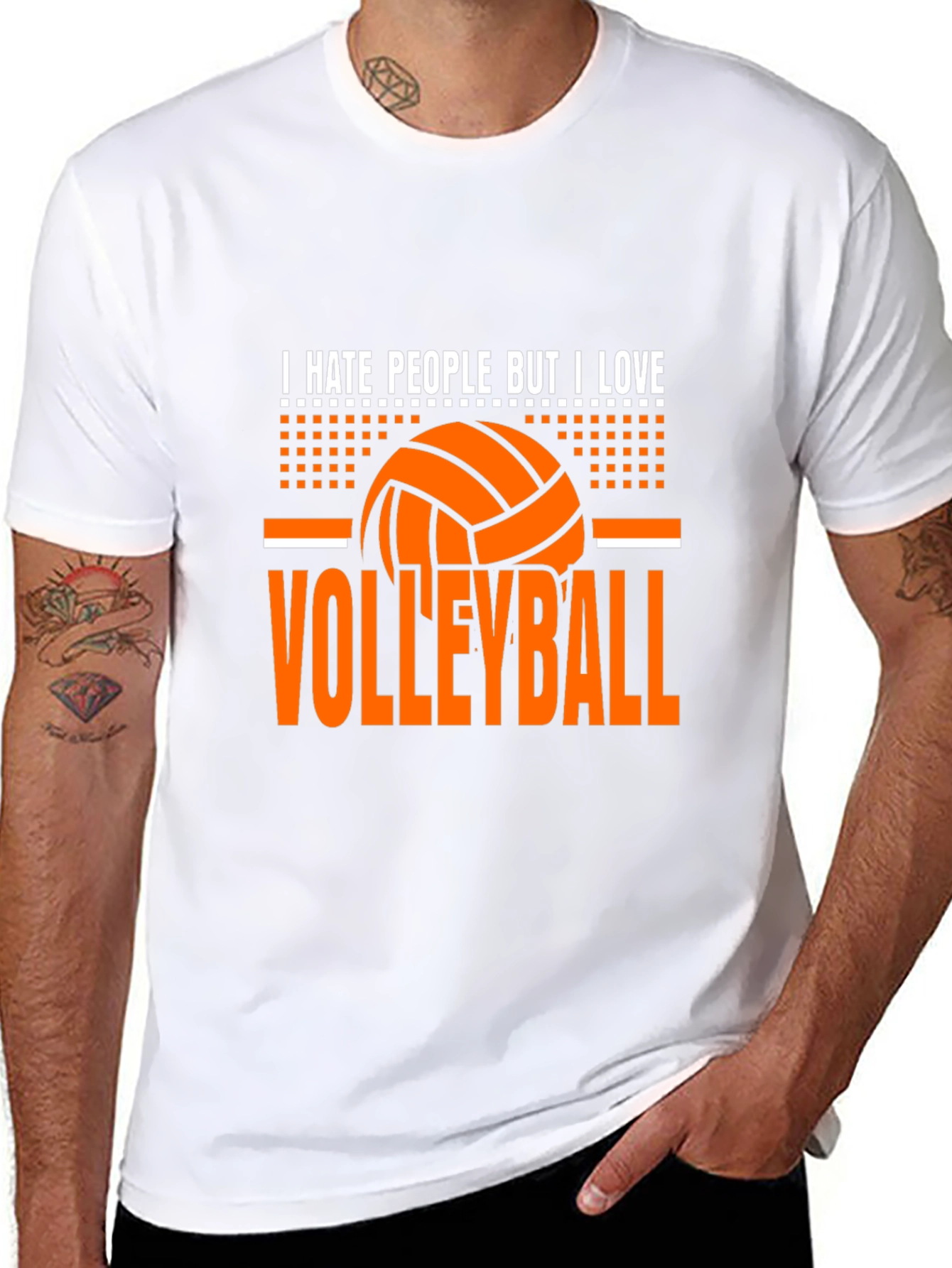 I Hate People But Love Volleyball Graphic Tee