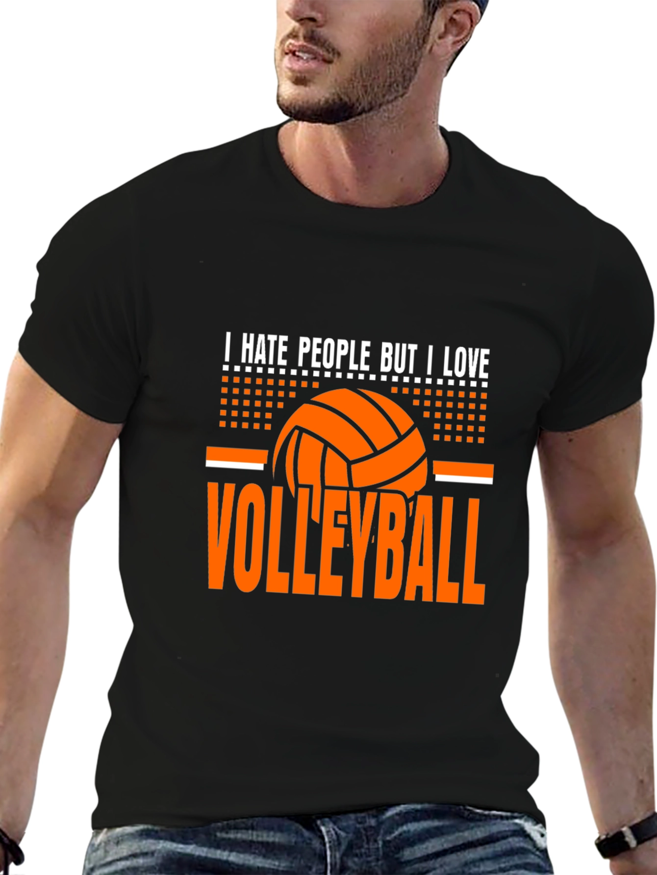 I Hate People But Love Volleyball Graphic Tee