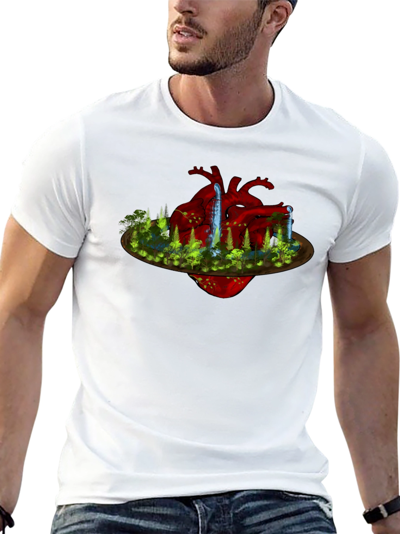 Nature Heart T-Shirt: Unique Design