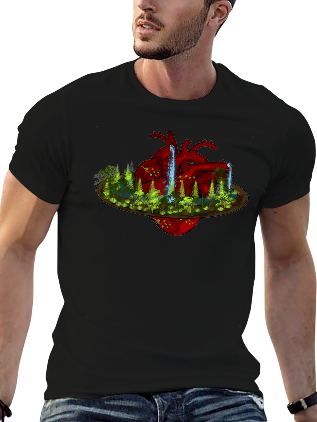 Nature Heart T-Shirt: Unique Design