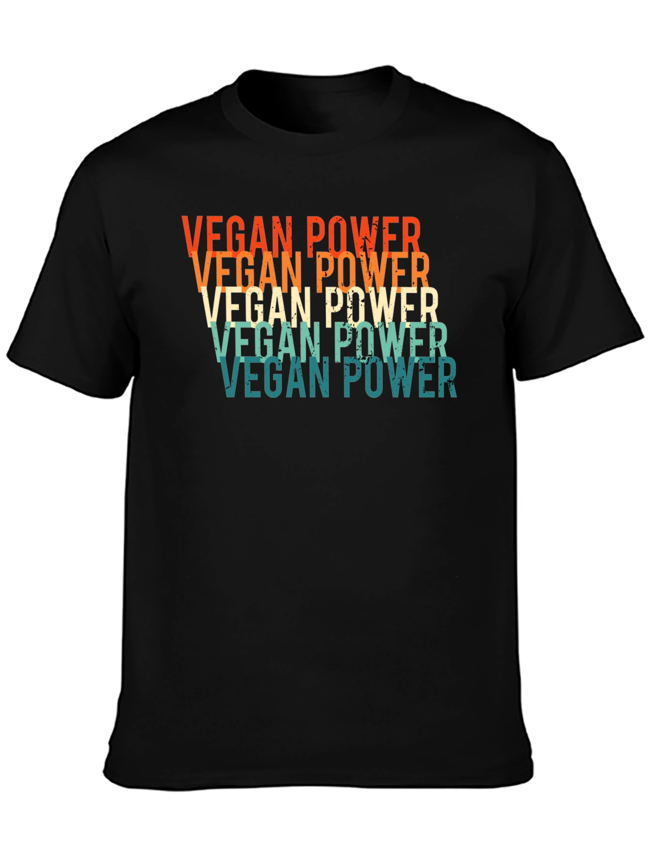 Vegan Power Retro Graphic T-Shirt