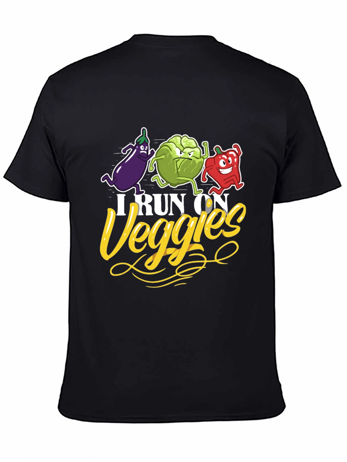 I Run on Veggies T-Shirt - Vegan Fitness Apparel