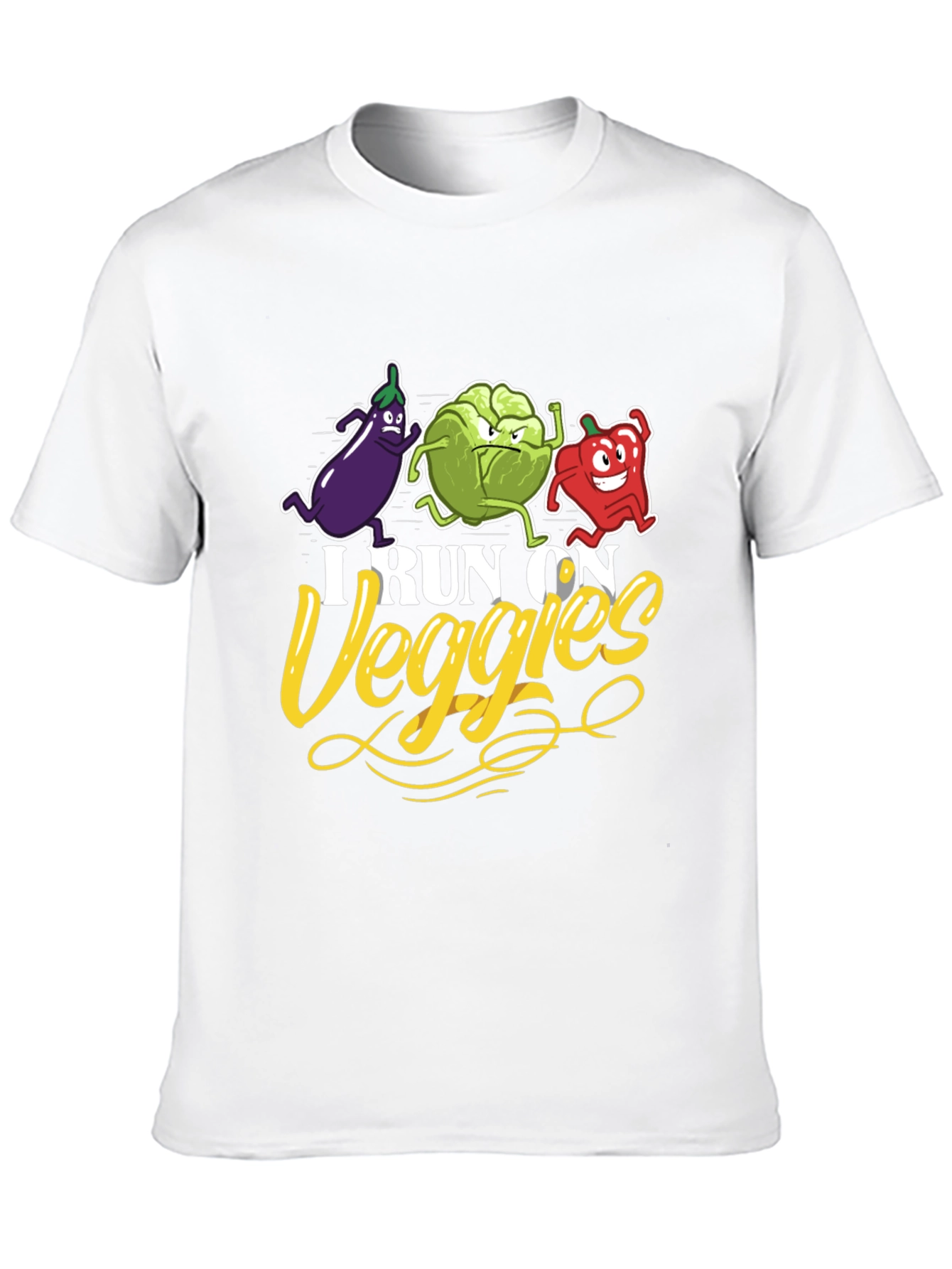 I Run on Veggies T-Shirt - Vegan Fitness Apparel