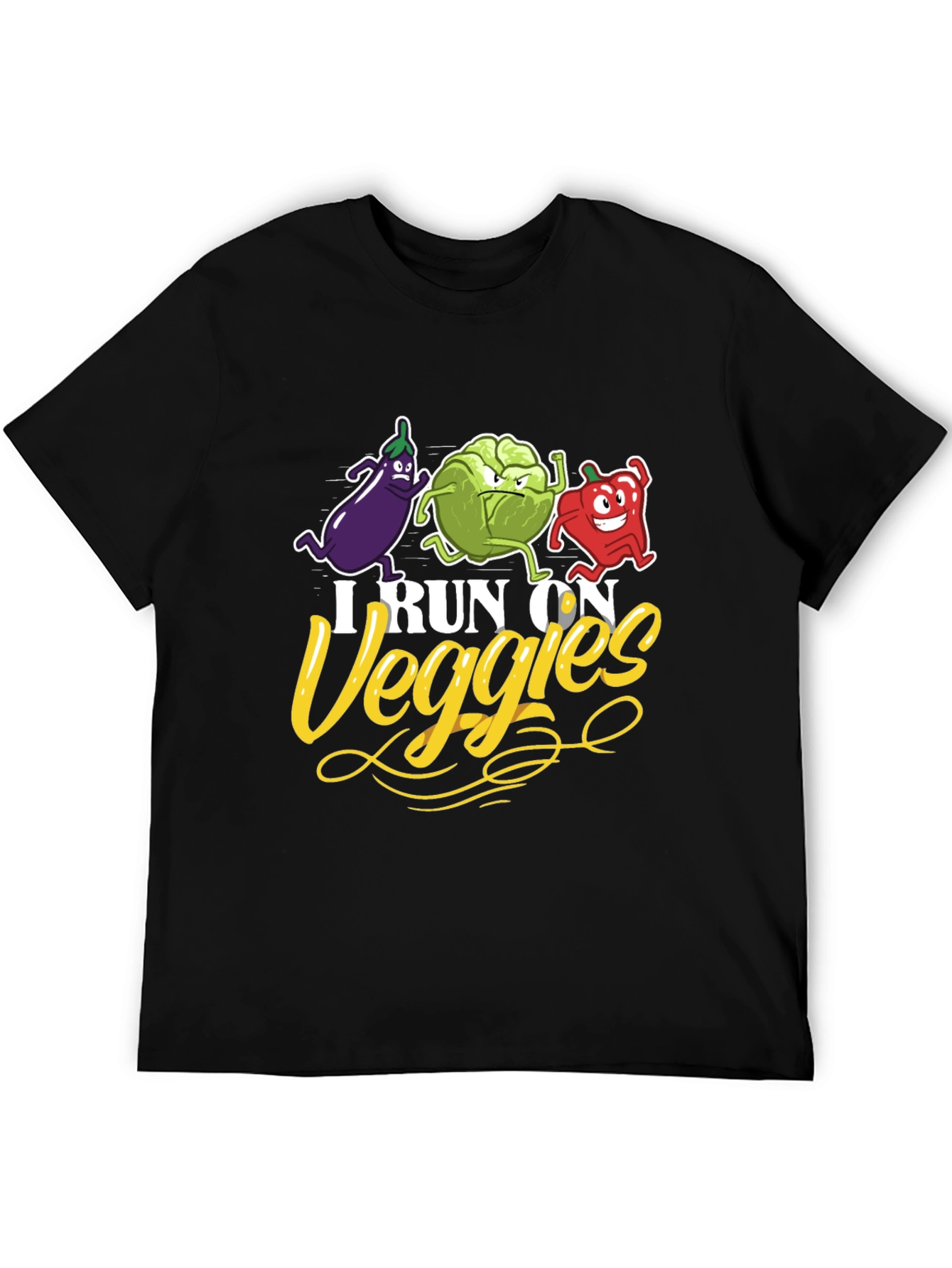 I Run on Veggies T-Shirt - Vegan Fitness Apparel