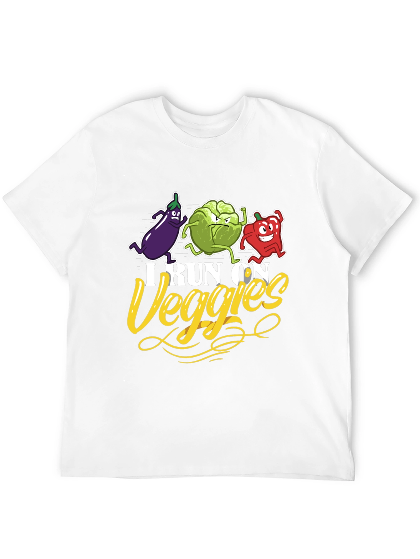 I Run on Veggies T-Shirt - Vegan Fitness Apparel
