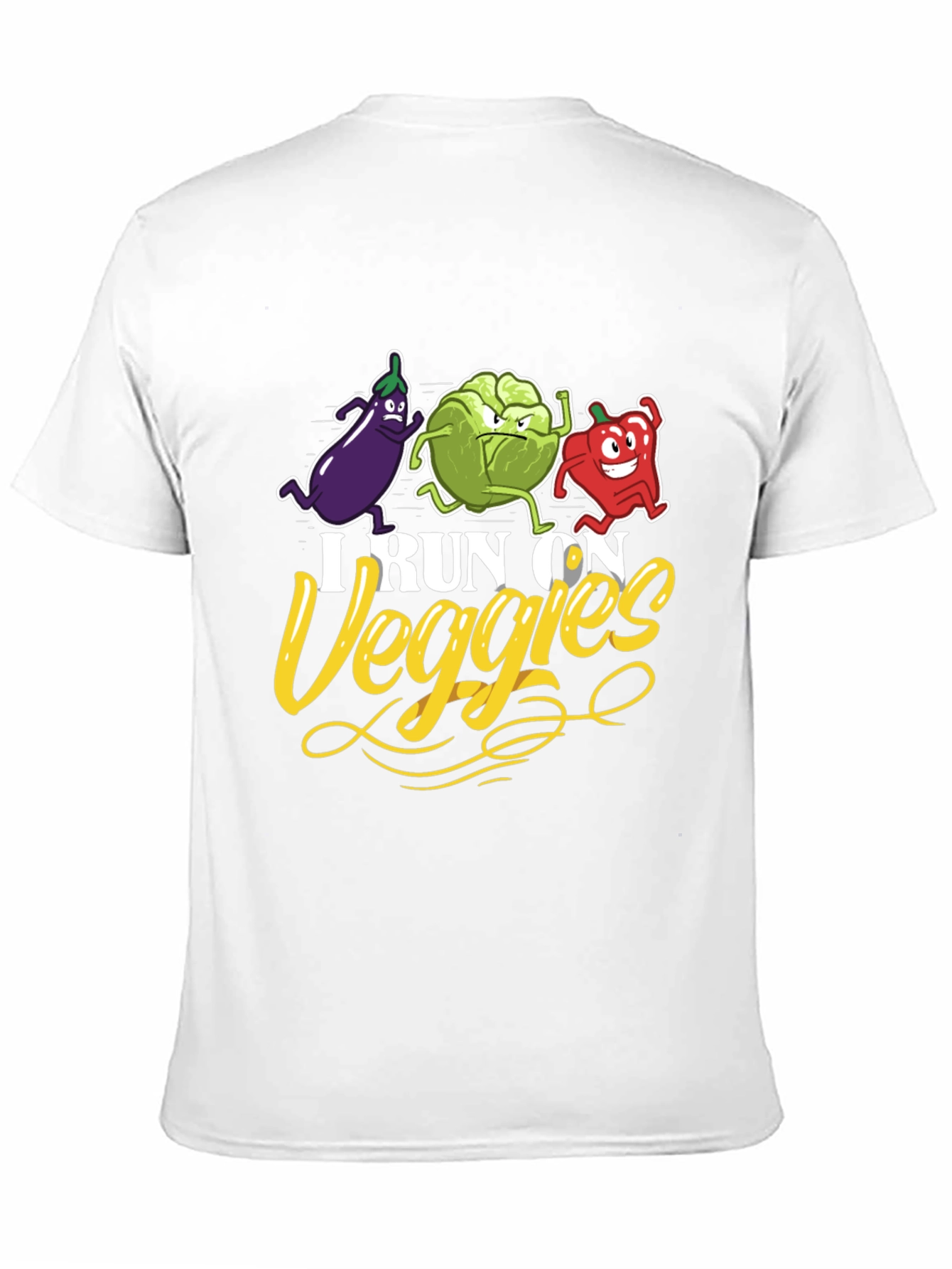I Run on Veggies T-Shirt - Vegan Fitness Apparel