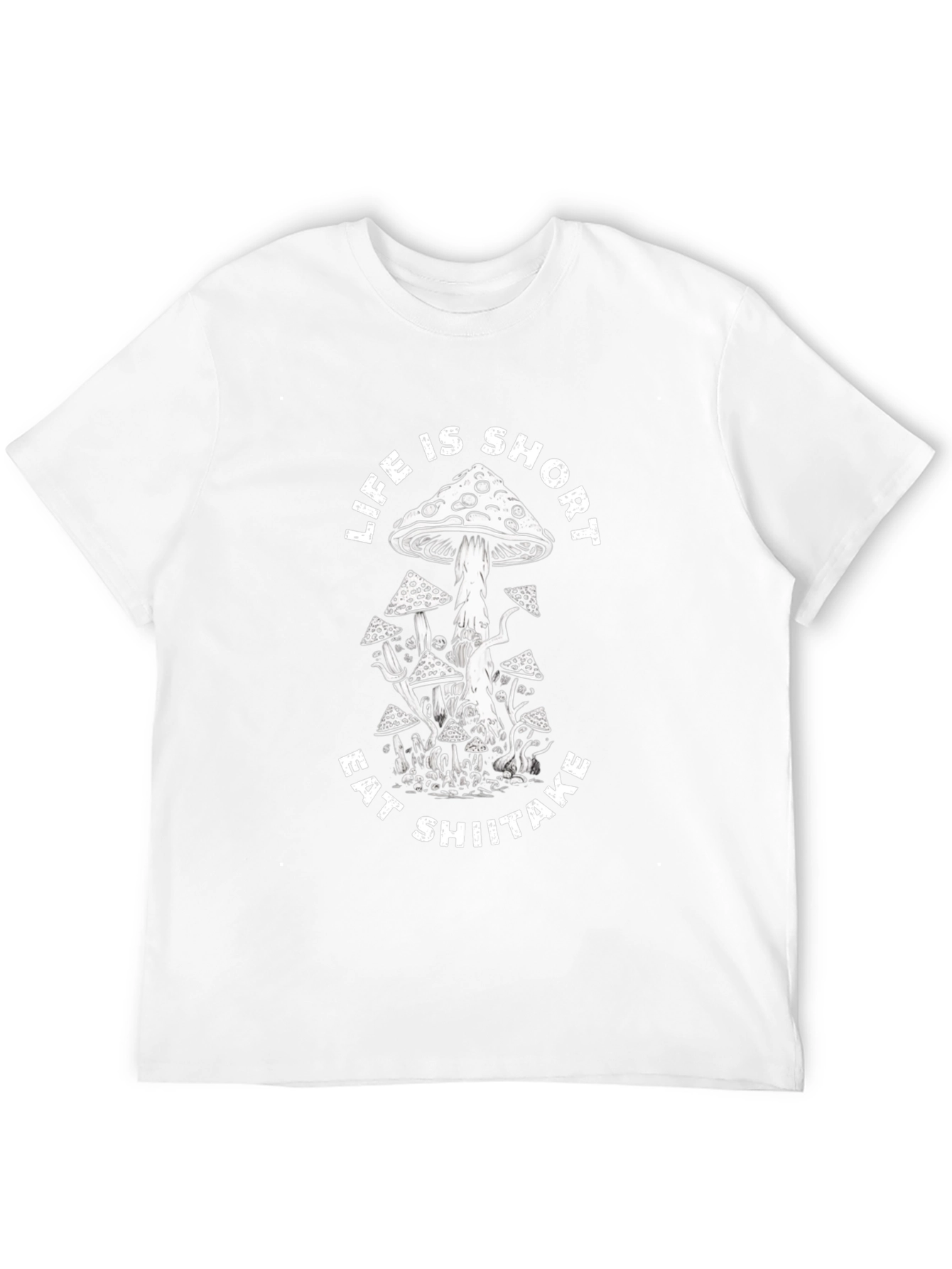 Life is Short Eat Shiitake T-Shirt - Black