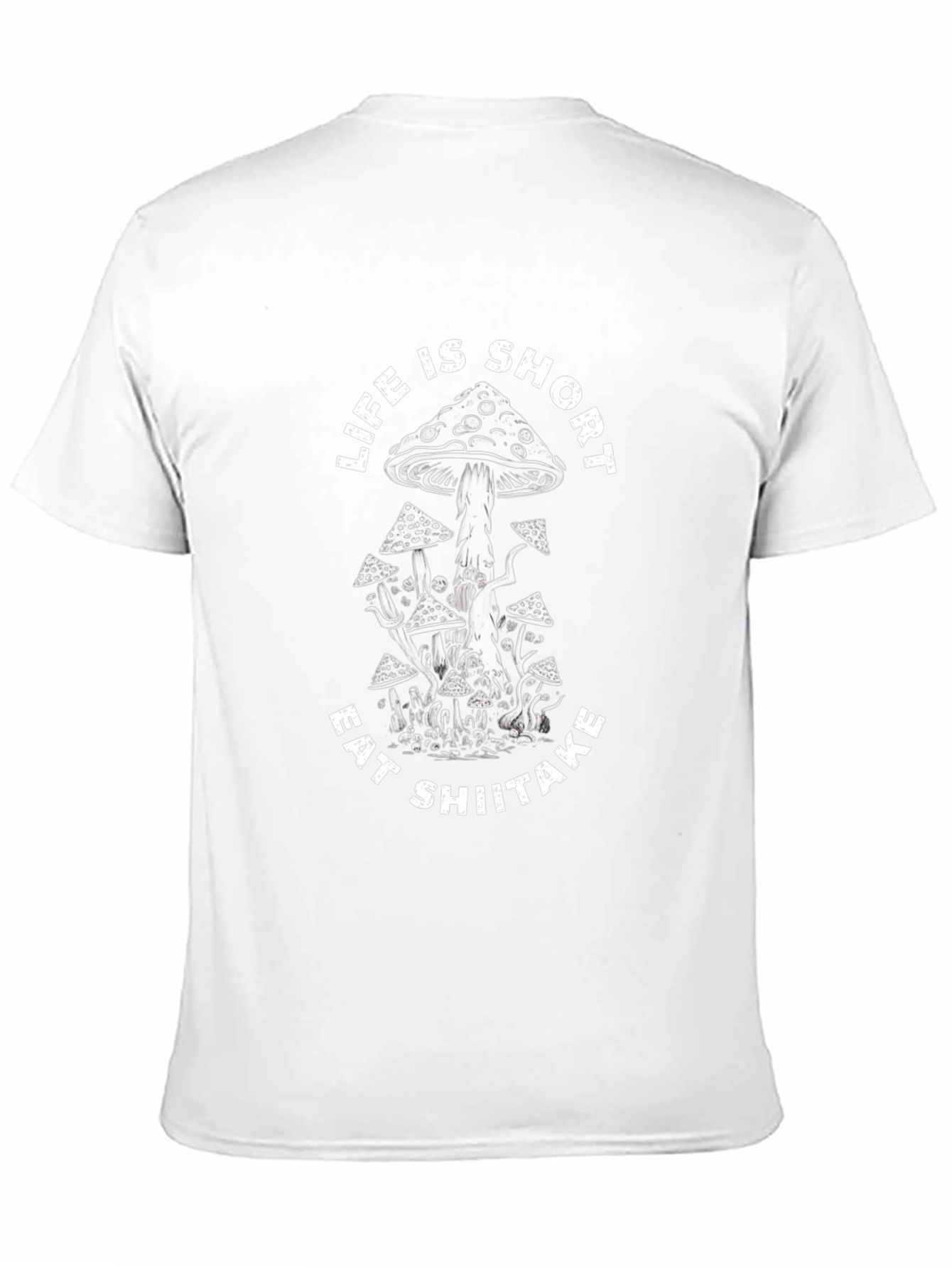 Life is Short Eat Shiitake T-Shirt - Black