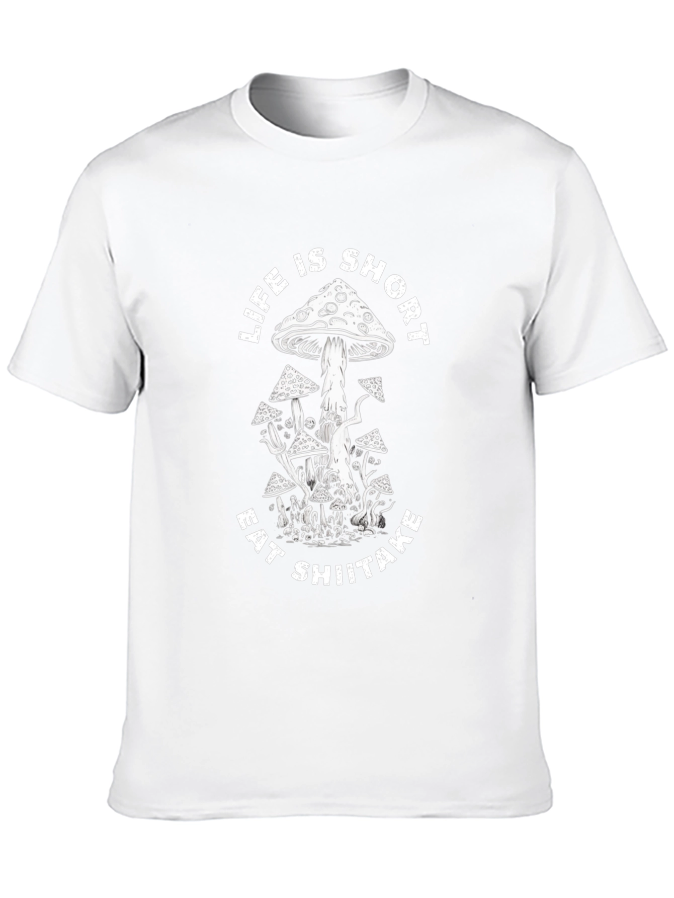 Life is Short Eat Shiitake T-Shirt - Black