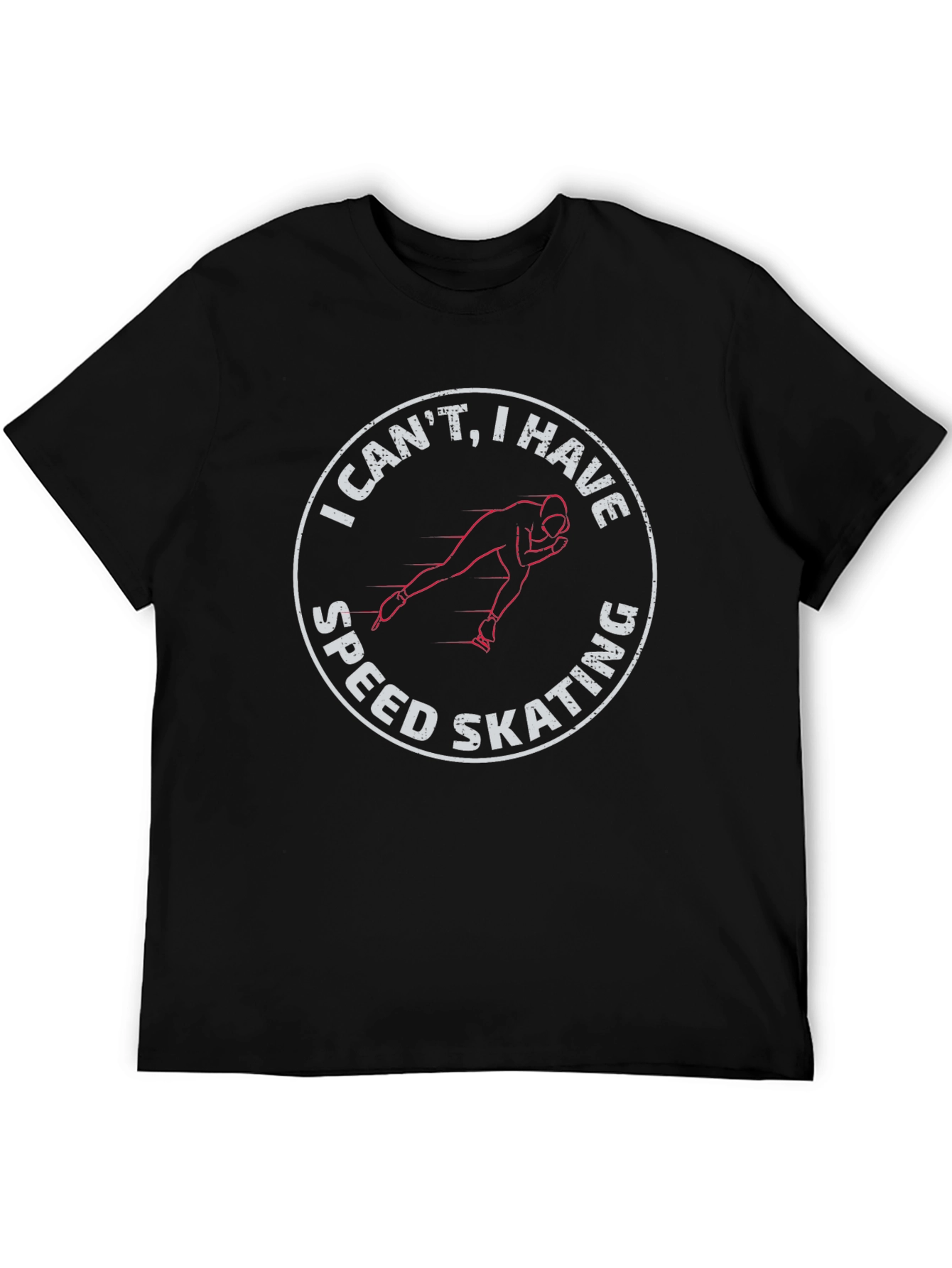 Speed Skating Graphic Tee - Black Cotton T-Shirt