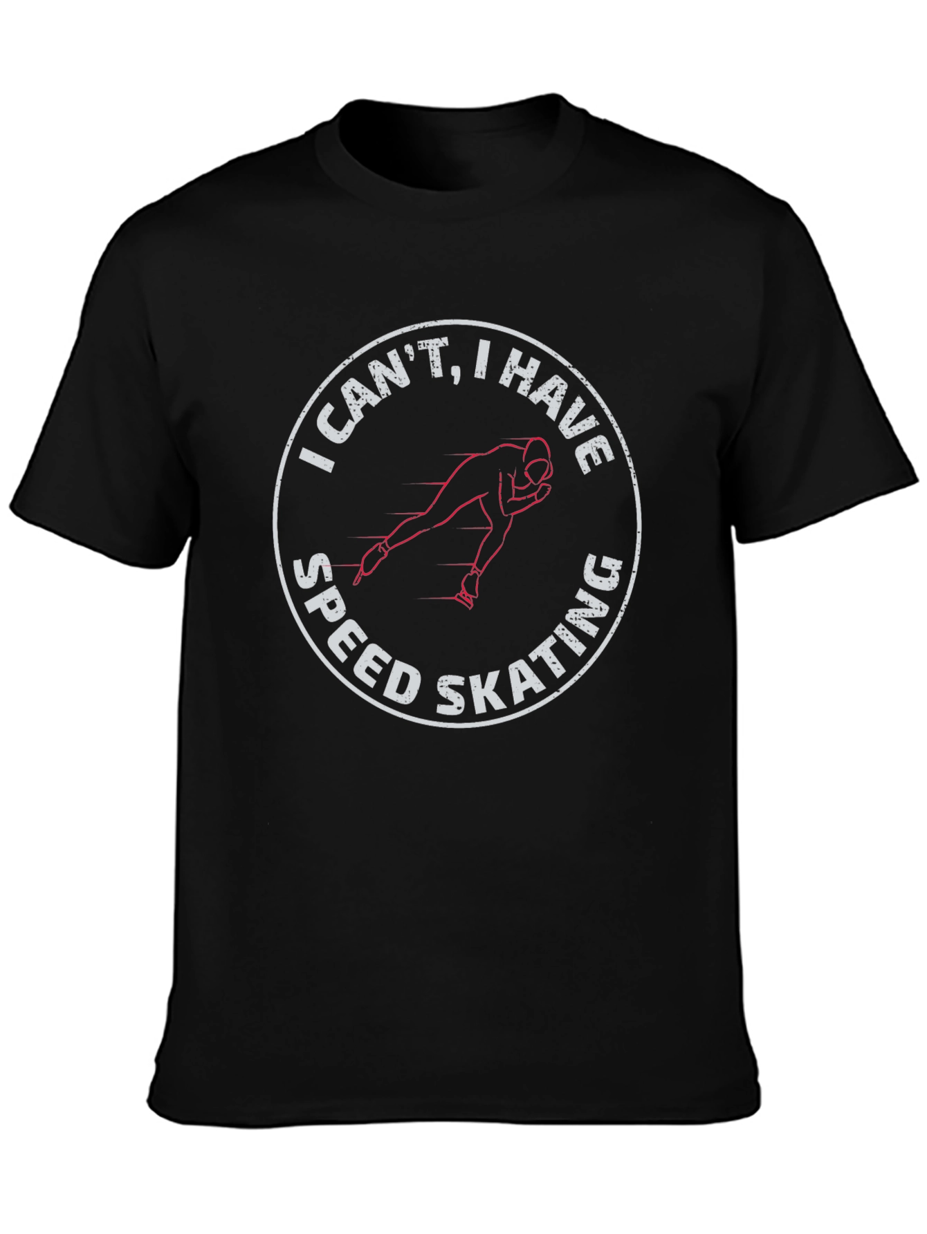 Speed Skating Graphic Tee - Black Cotton T-Shirt