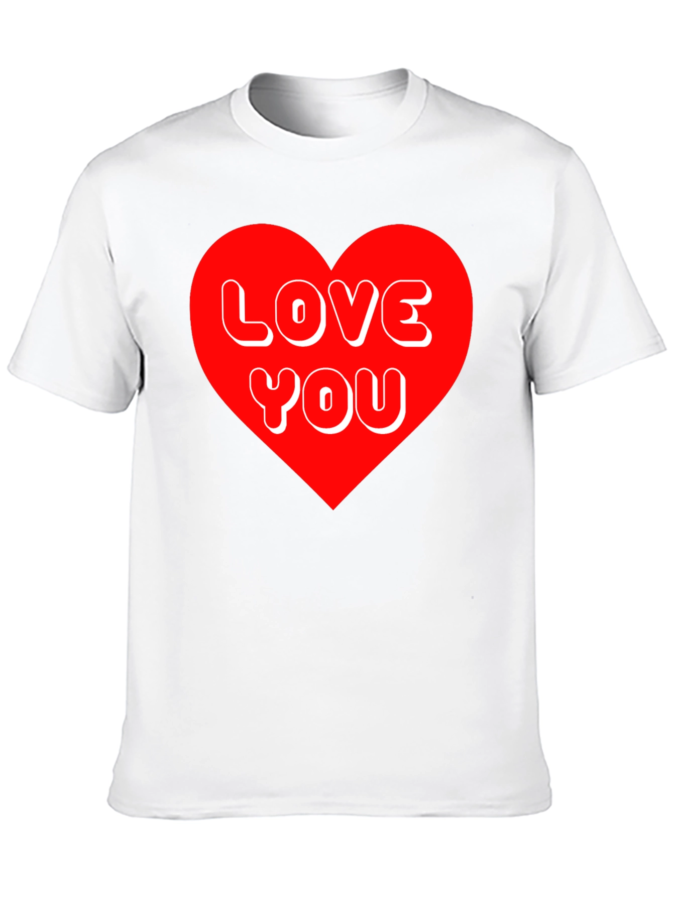 Love You Heart Graphic Tee - Black