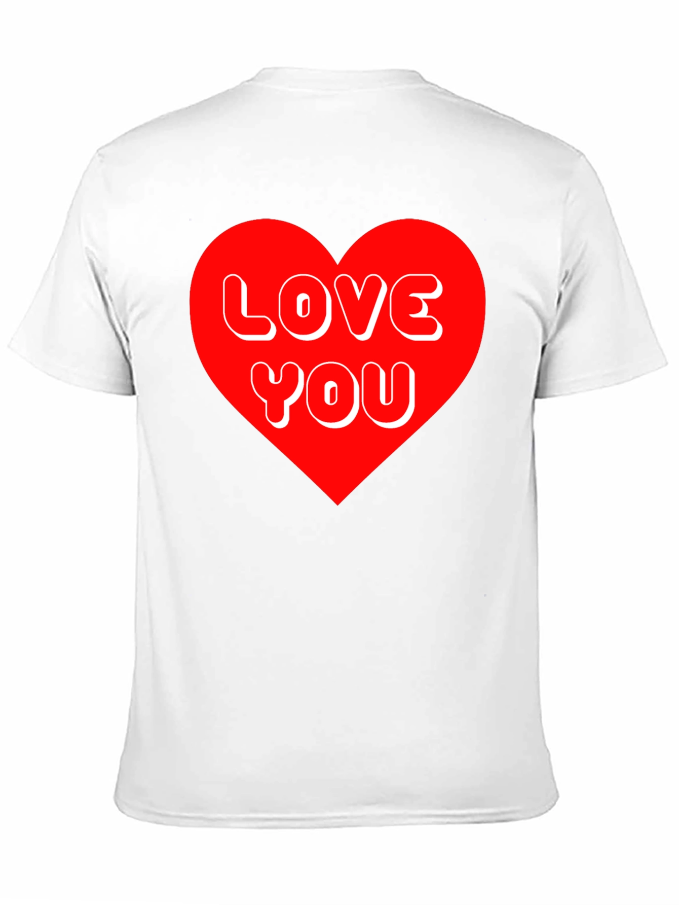 Love You Heart Graphic Tee - Black