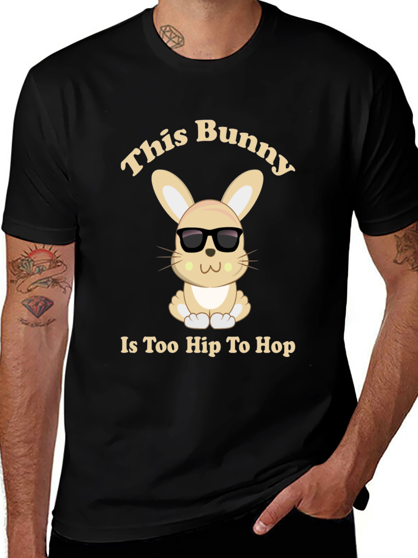 Cool Bunny Graphic Tee - Too Hip To Hop