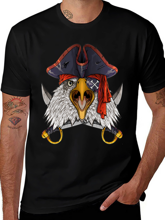 Pirate Eagle T-Shirt - Mens Black Graphic Tee