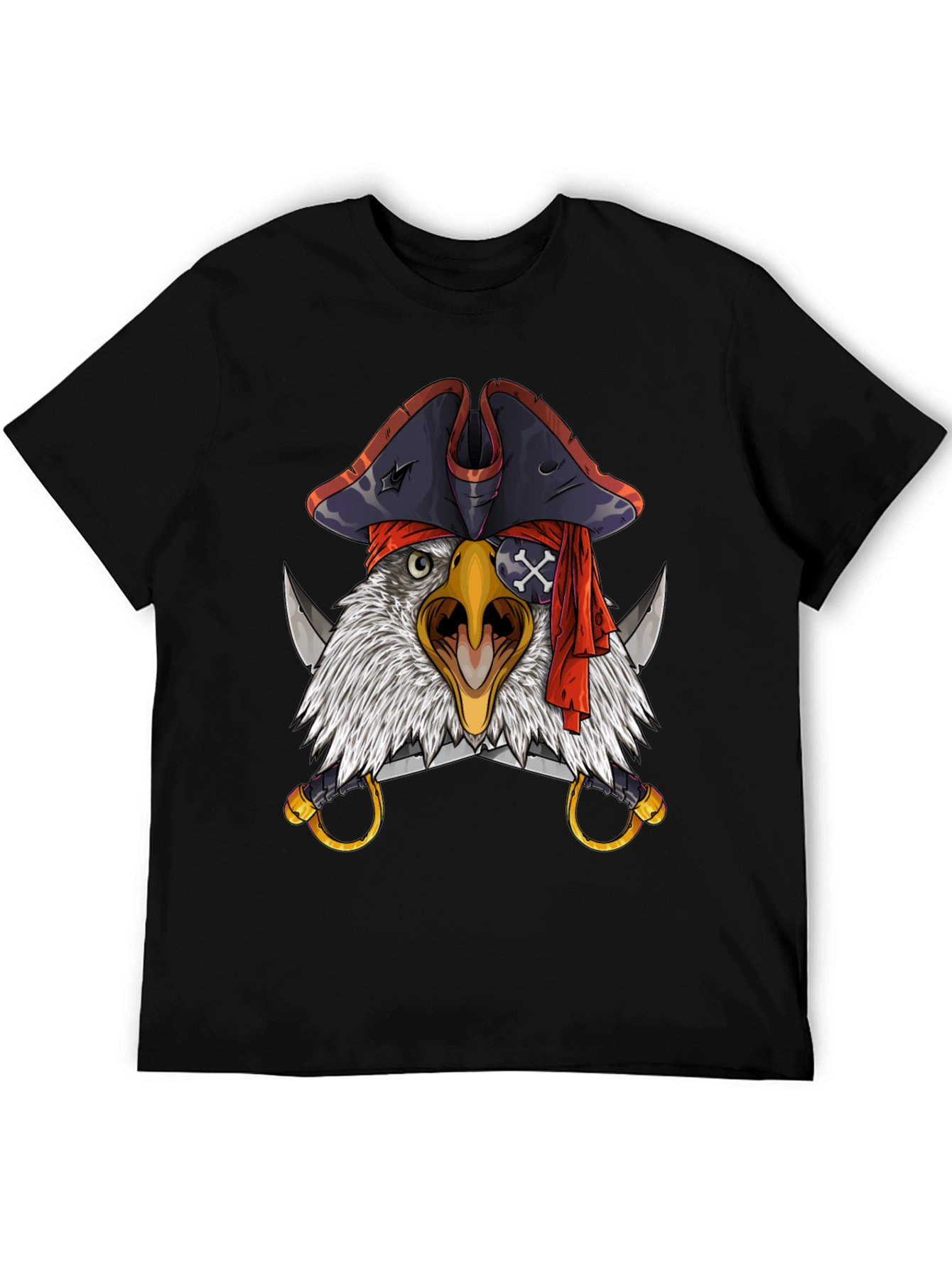 Pirate Eagle T-Shirt - Mens Black Graphic Tee