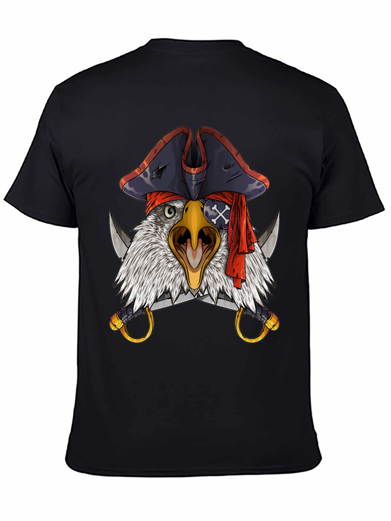 Pirate Eagle T-Shirt - Mens Black Graphic Tee