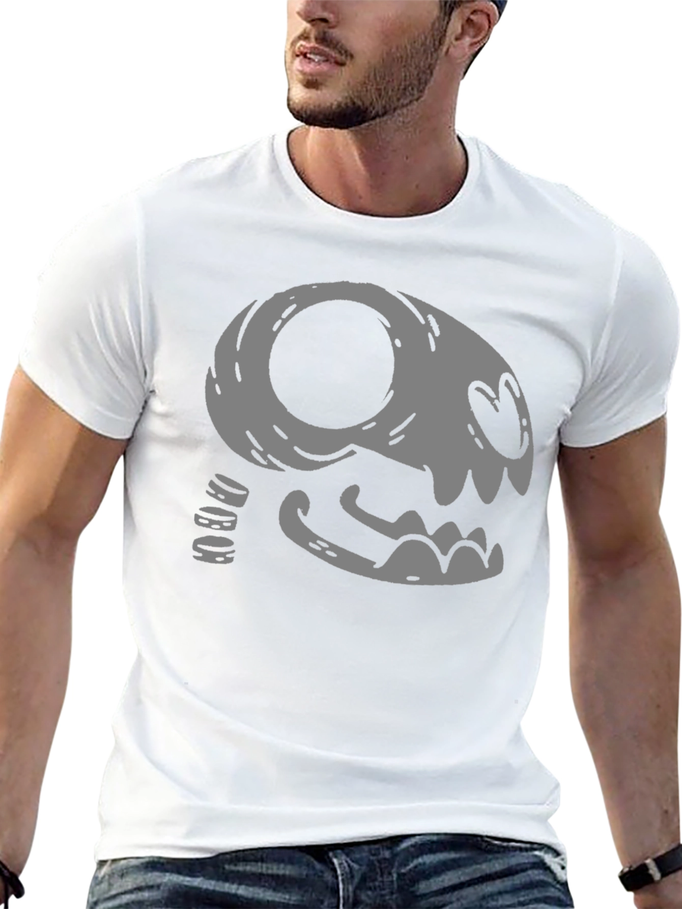 Skull Cat T-Shirt - Unique Graphic Tee