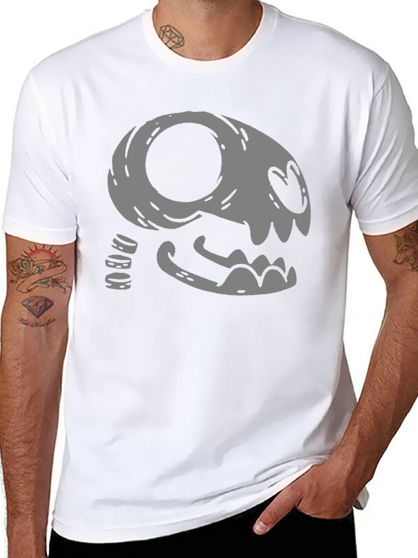 Skull Cat T-Shirt - Unique Graphic Tee