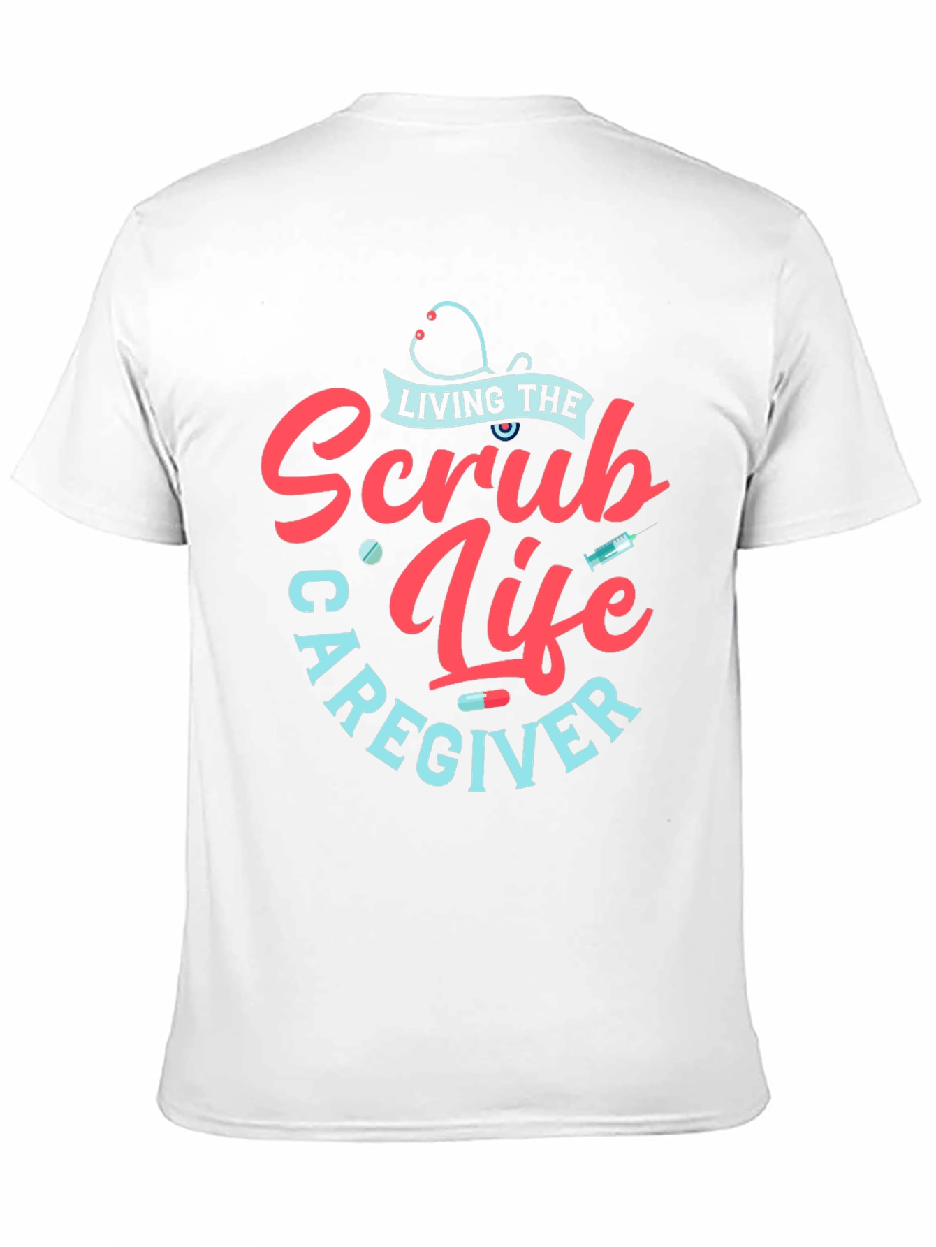 Scrub Life Caregiver T-Shirt - Black