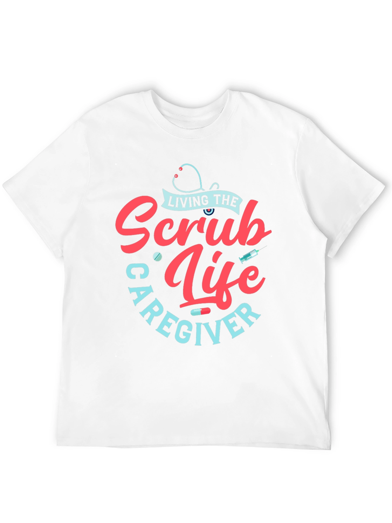Scrub Life Caregiver T-Shirt - Black