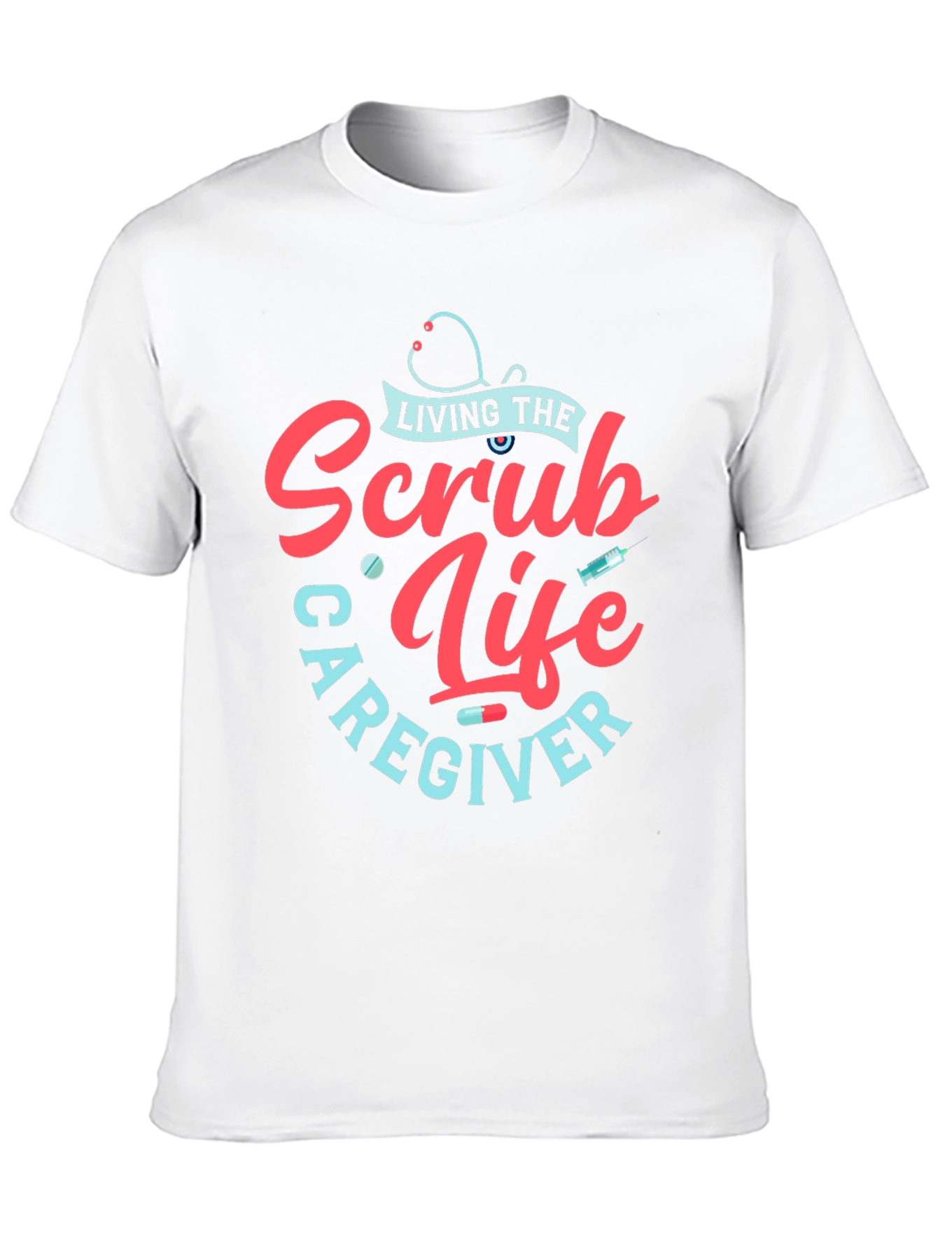 Scrub Life Caregiver T-Shirt - Black