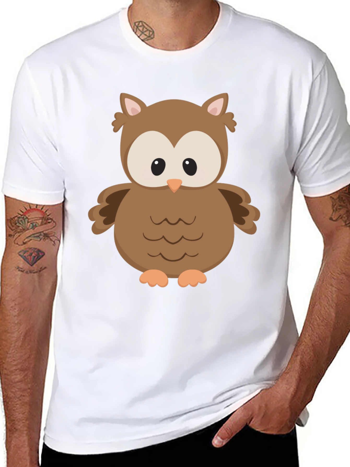Owl Graphic Print T-Shirt - Unisex