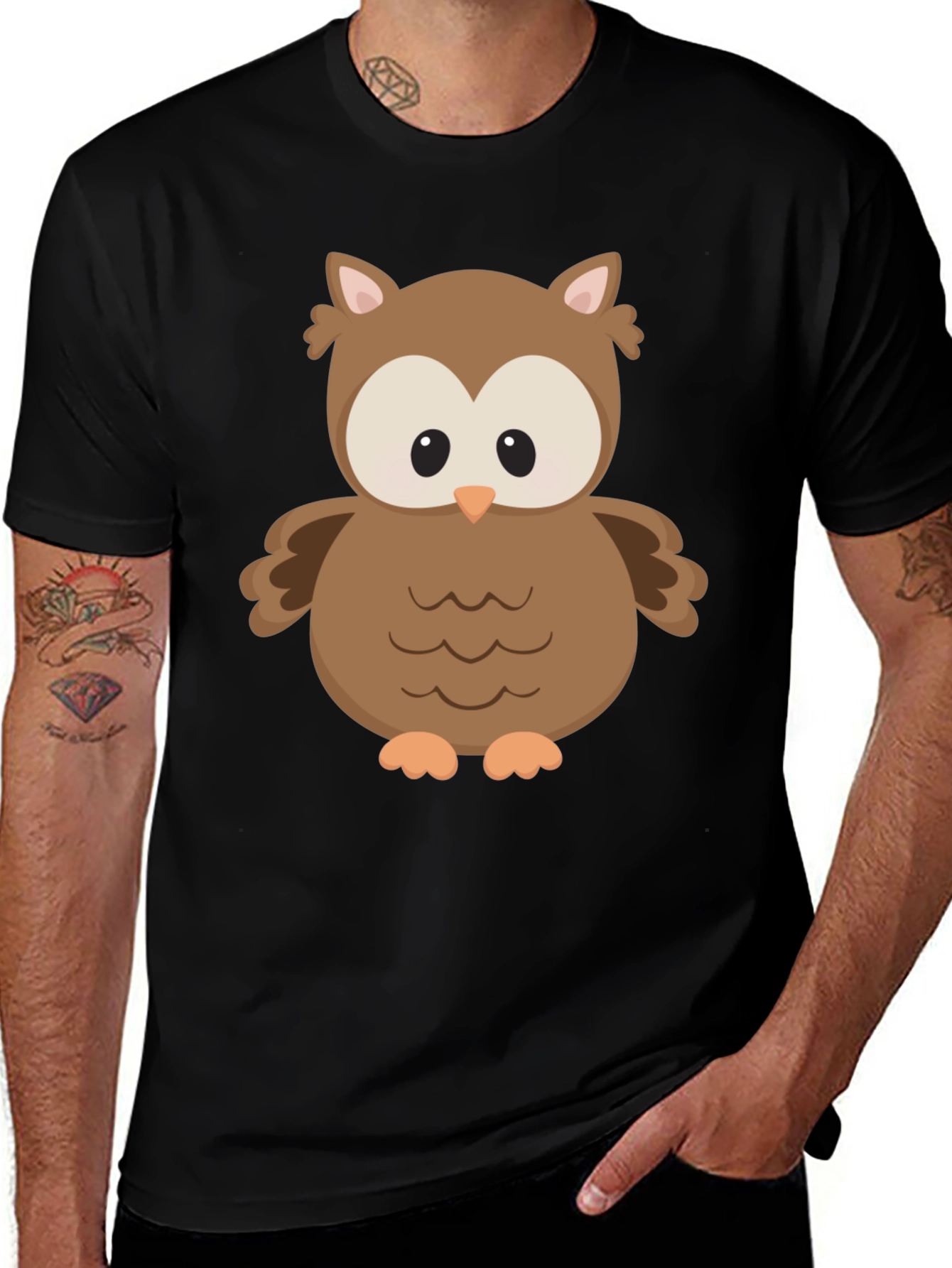 Owl Graphic Print T-Shirt - Unisex