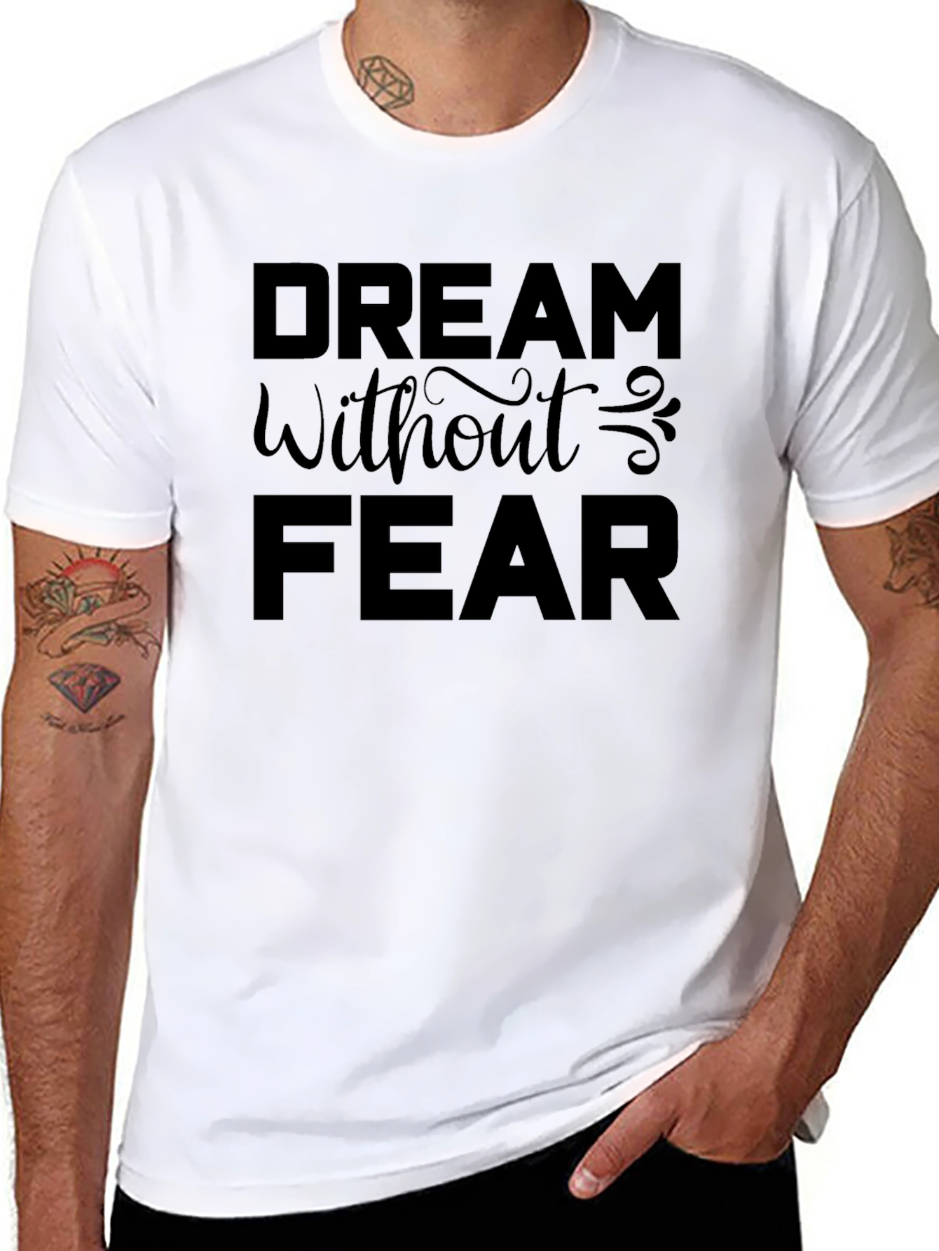 Dream Without Fear Black Graphic Tee