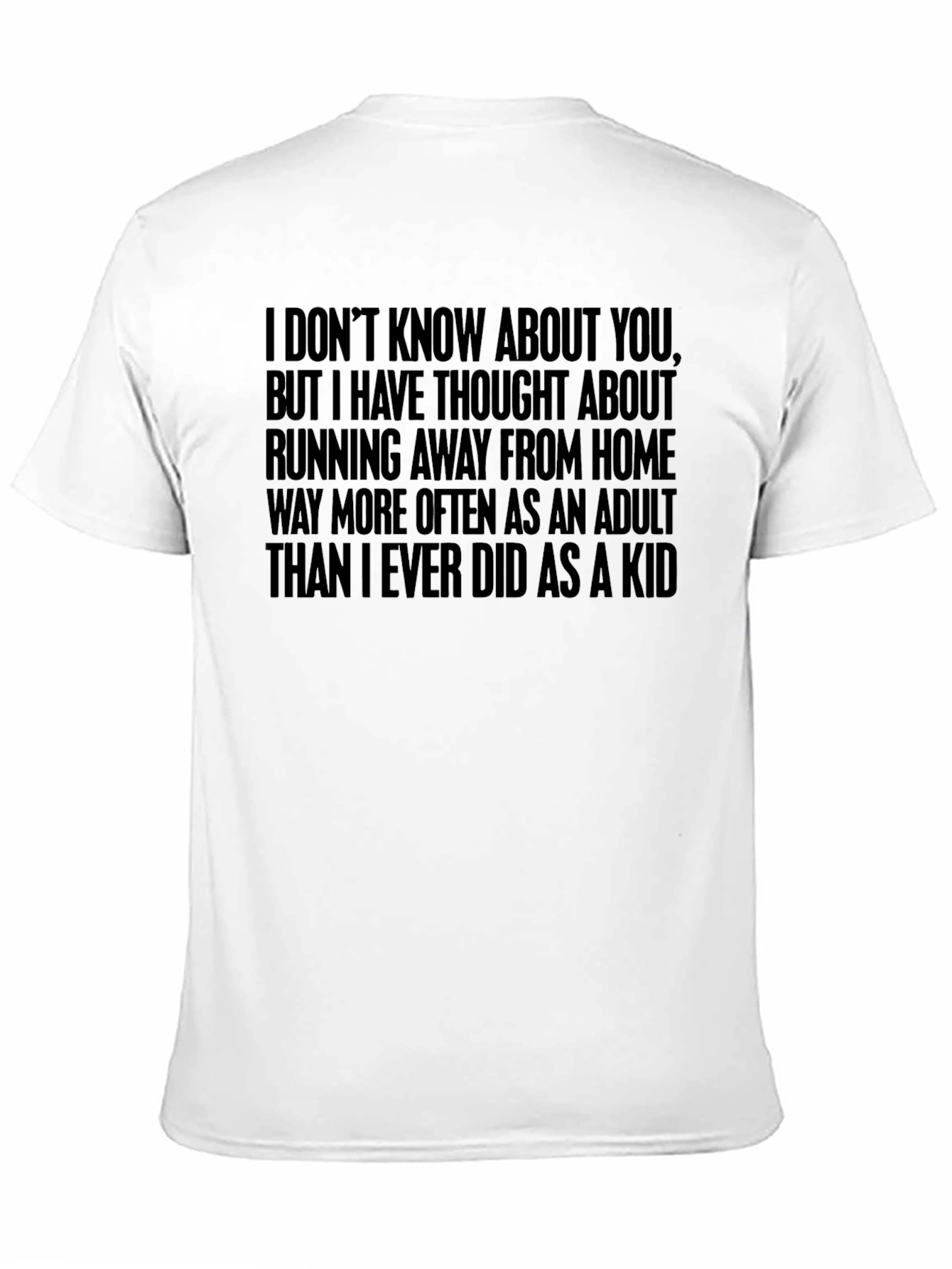 Running Away Adult T-Shirt Funny Adulting Tee