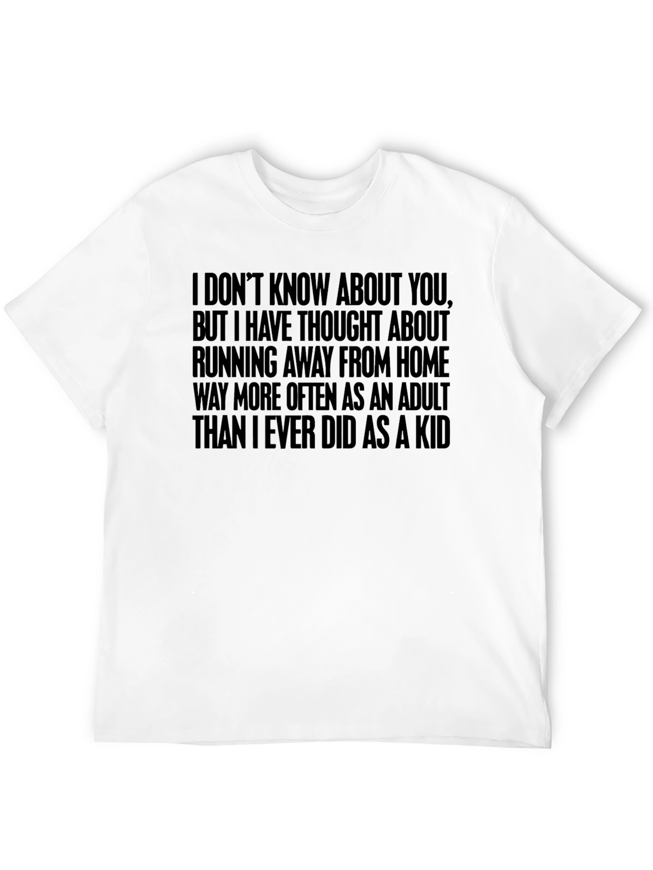 Running Away Adult T-Shirt Funny Adulting Tee