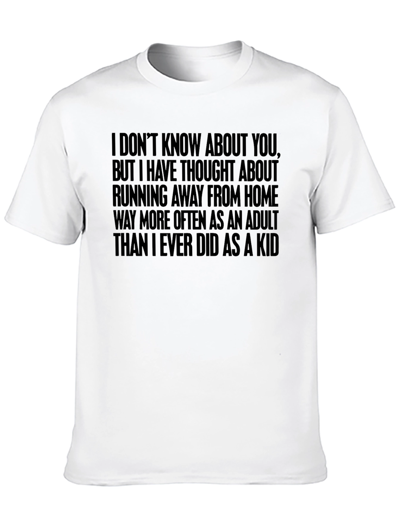 Running Away Adult T-Shirt Funny Adulting Tee