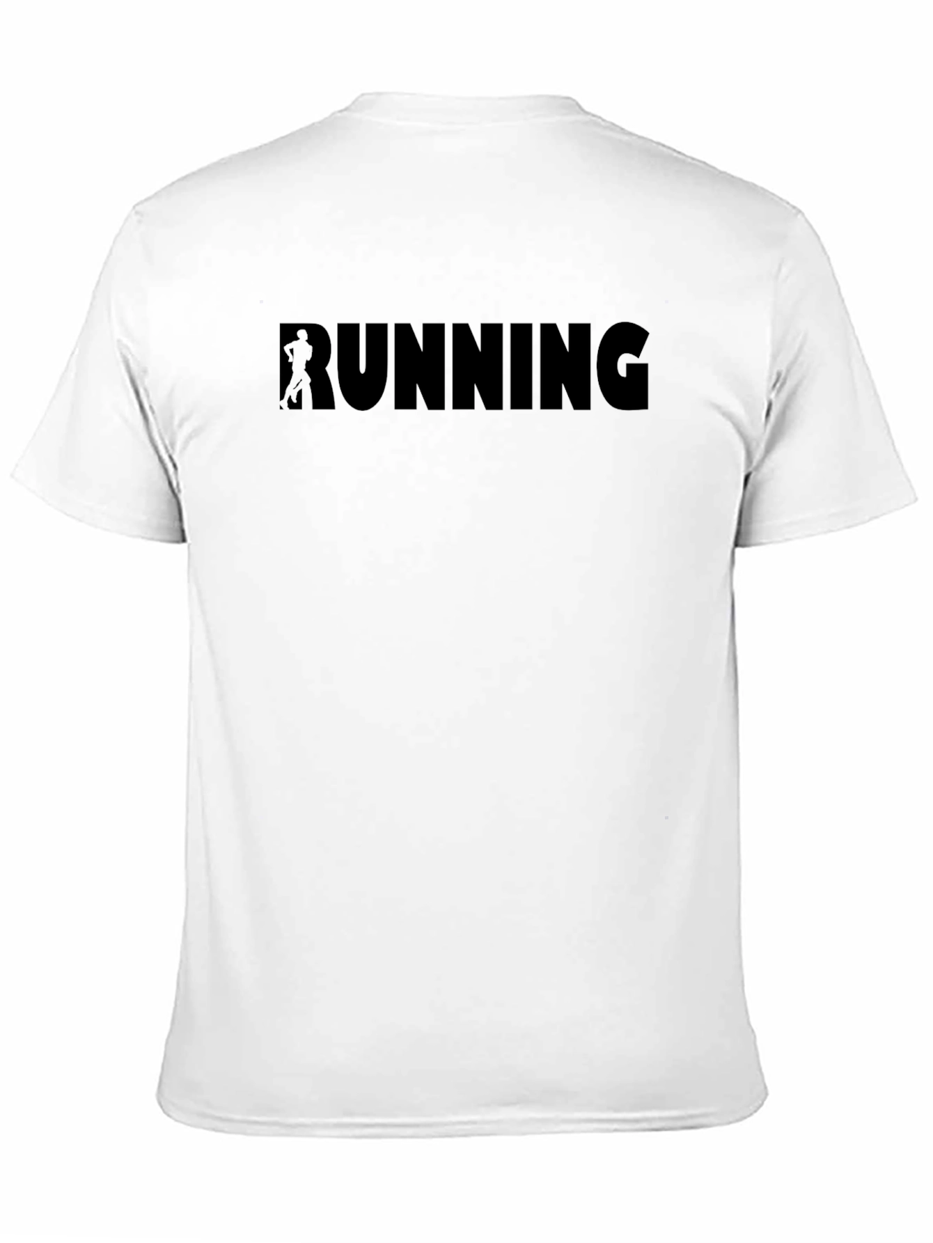Mens Black Running Graphic T-Shirt