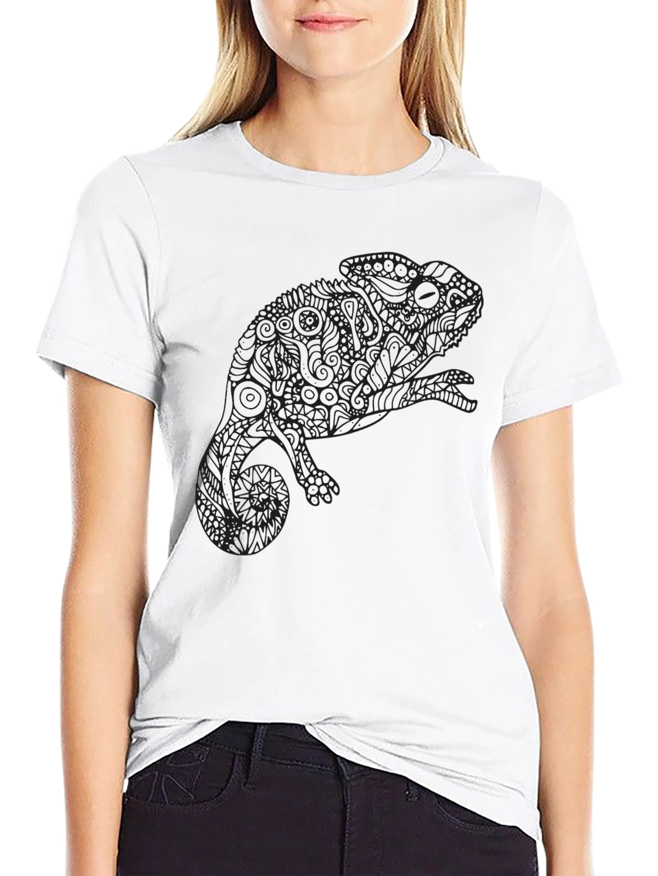 Chameleon Graphic Tee - Unique Print Soft Cotton