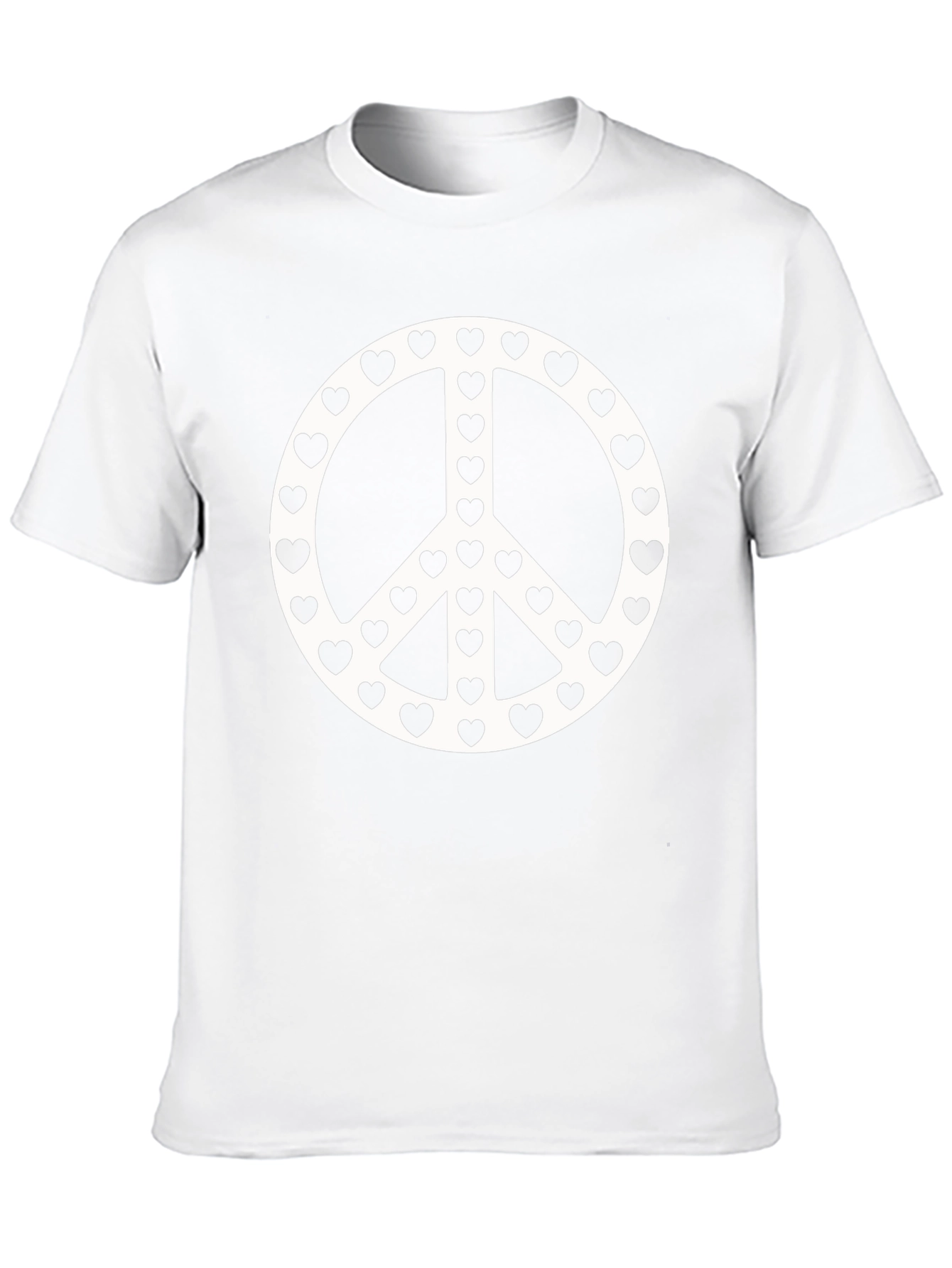 Peace Sign Heart T-Shirt - Black Cotton Tee