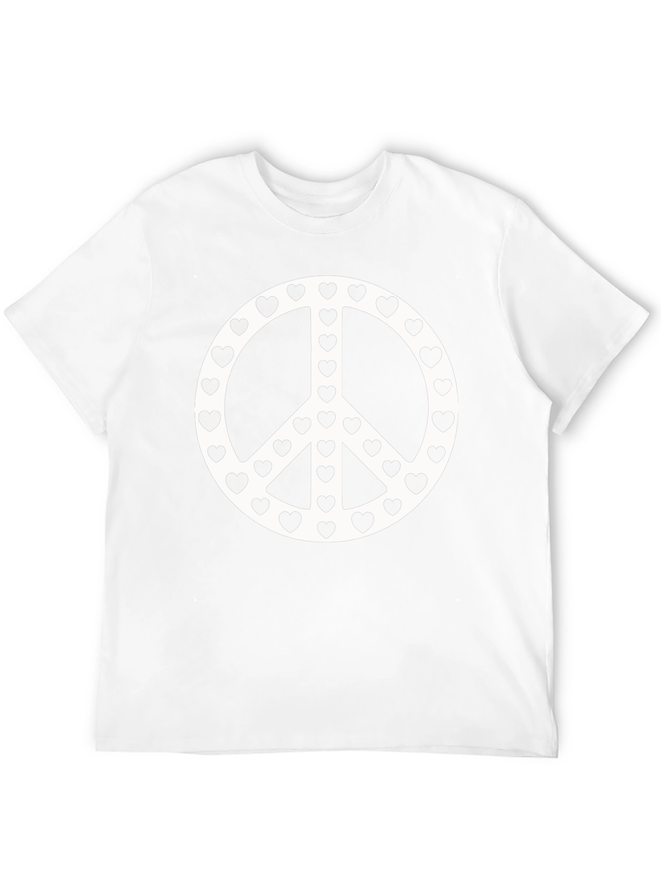 Peace Sign Heart T-Shirt - Black Cotton Tee