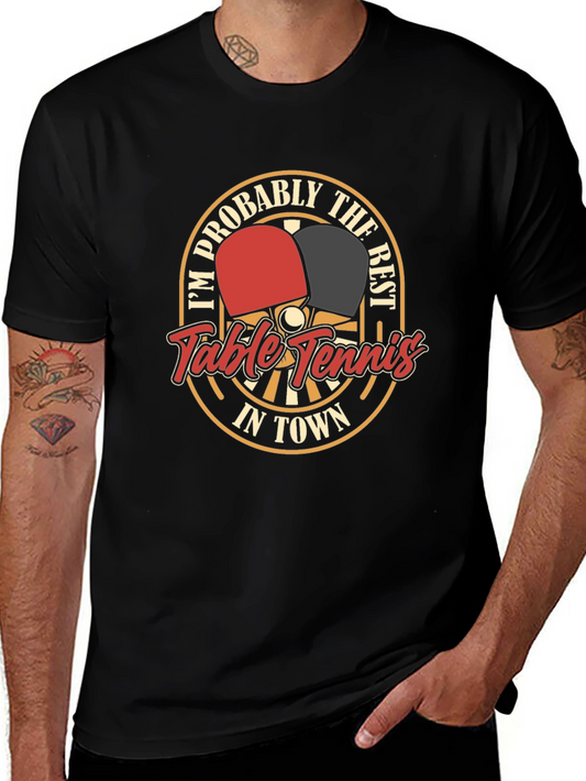 Table Tennis Fan T-Shirt - Best in Town Ping Pong Tee
