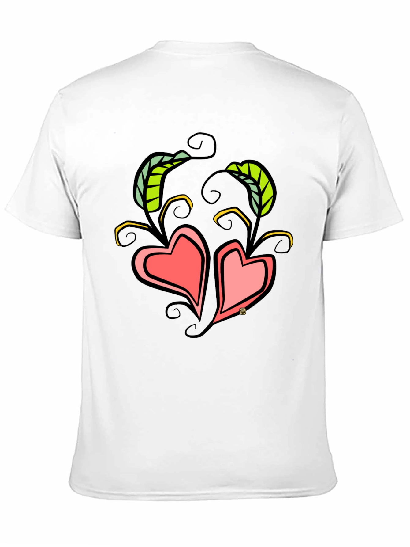 Heart Vines Graphic T-Shirt - Black